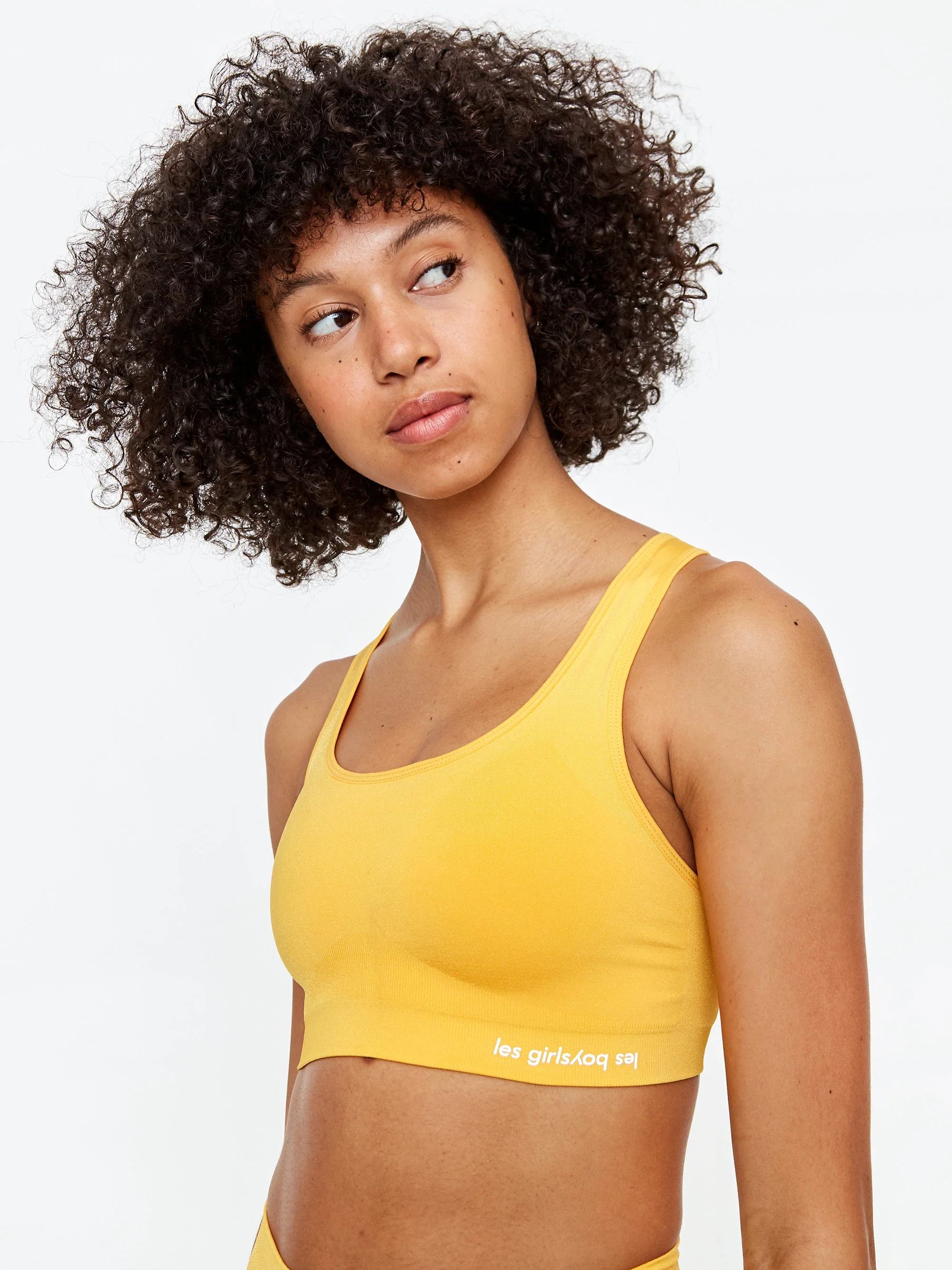 Les Girls Les Boys Seamfree Crop Top Daffodil - Daffodil - Image 2