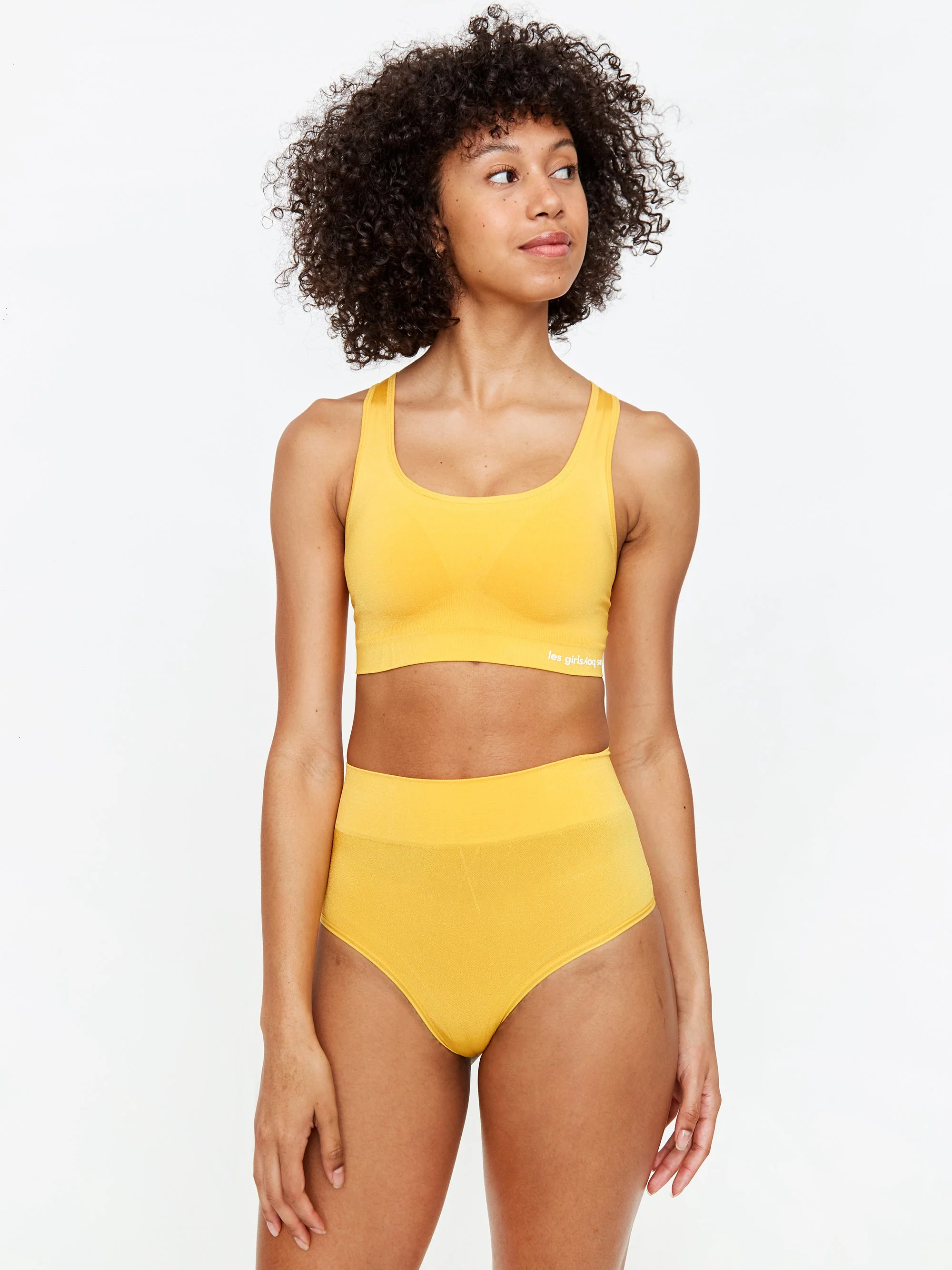 Les Girls Les Boys Seamfree Crop Top Daffodil - Daffodil - Image 3