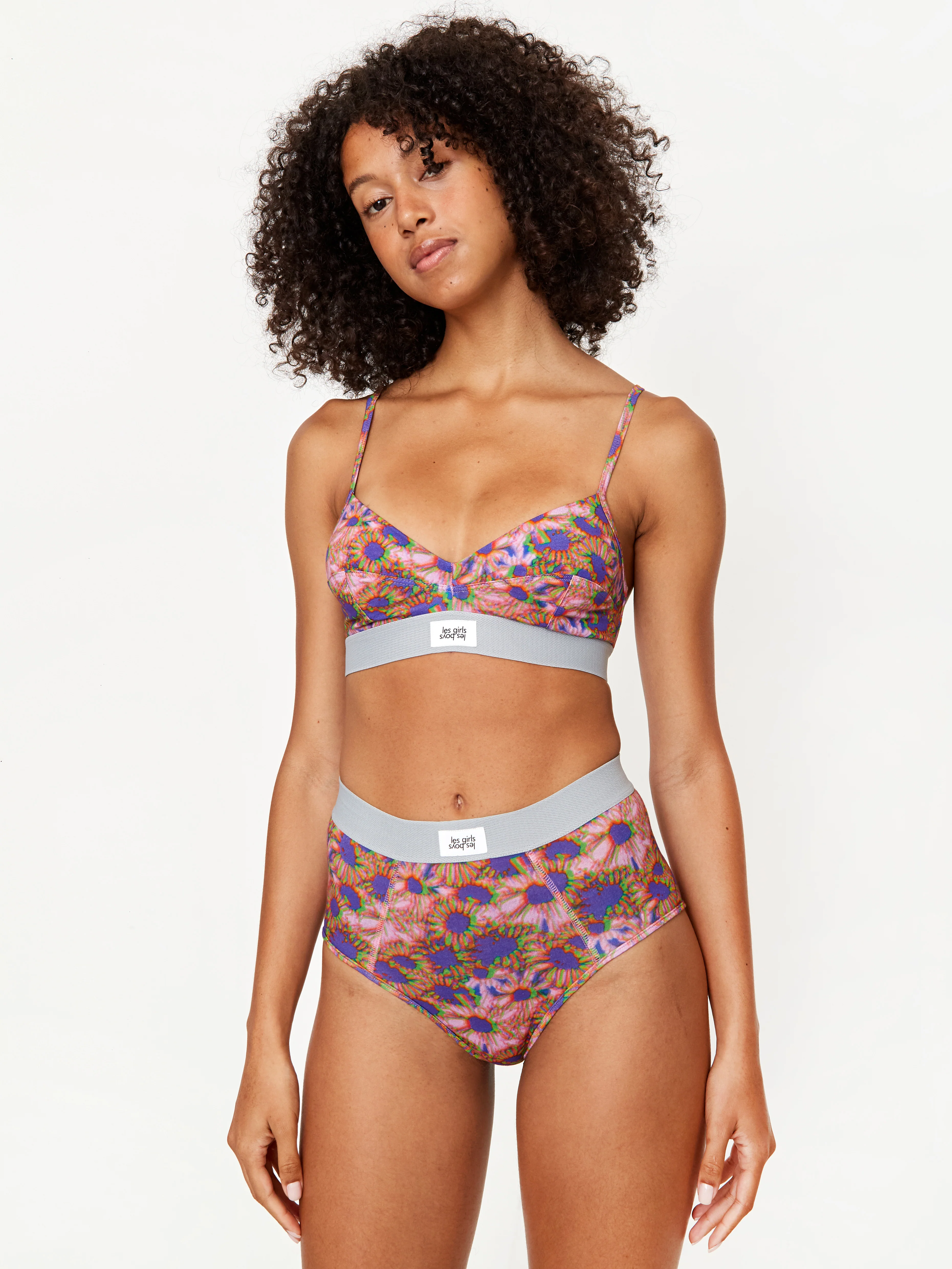 Les Girls Les Boys Ultimate Comfort High Waisted Brief - Hazy Daisy Print - Image 3
