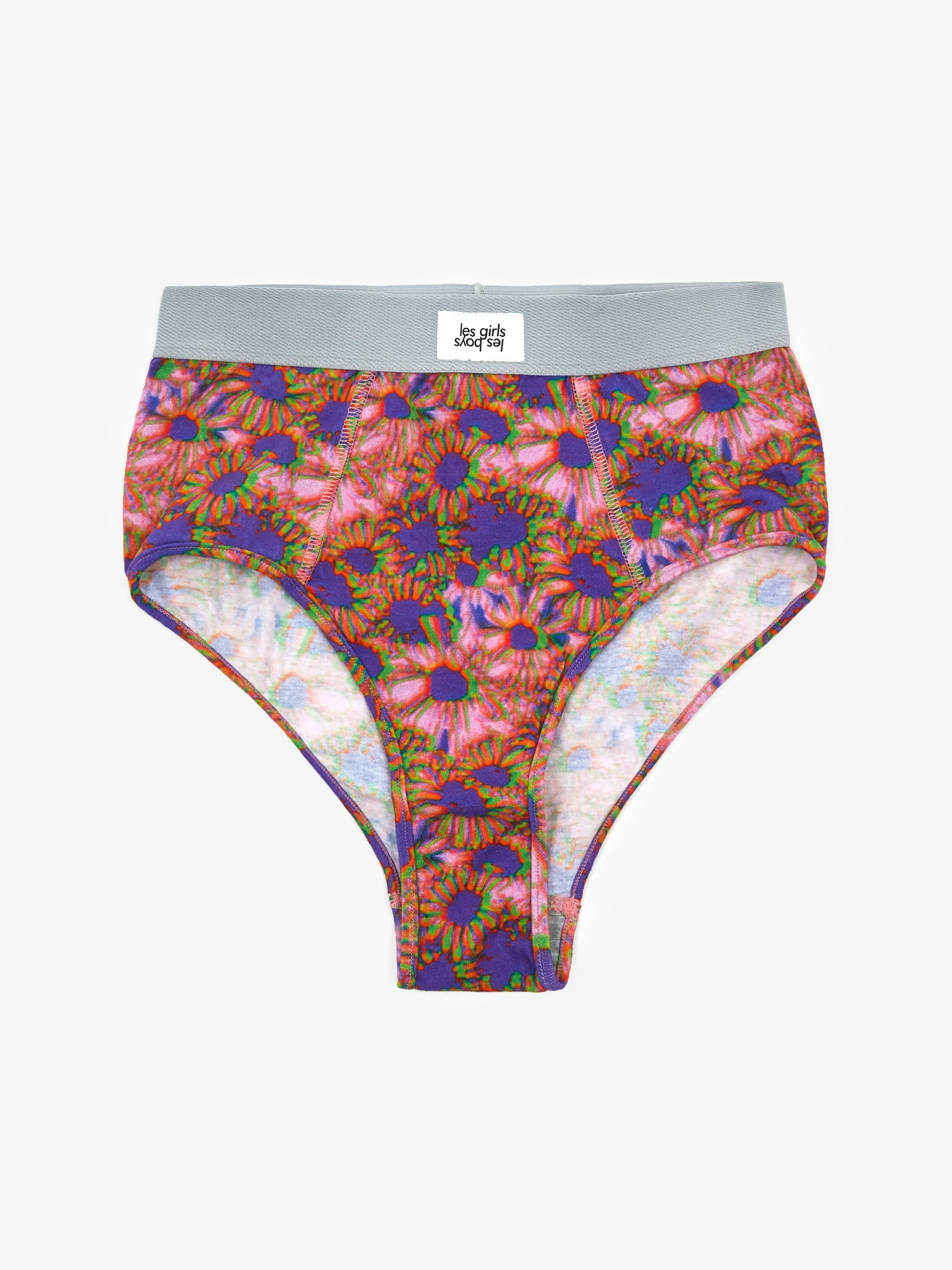 Les Girls Les Boys Ultimate Comfort High Waisted Brief - Hazy Daisy Print - Image 5