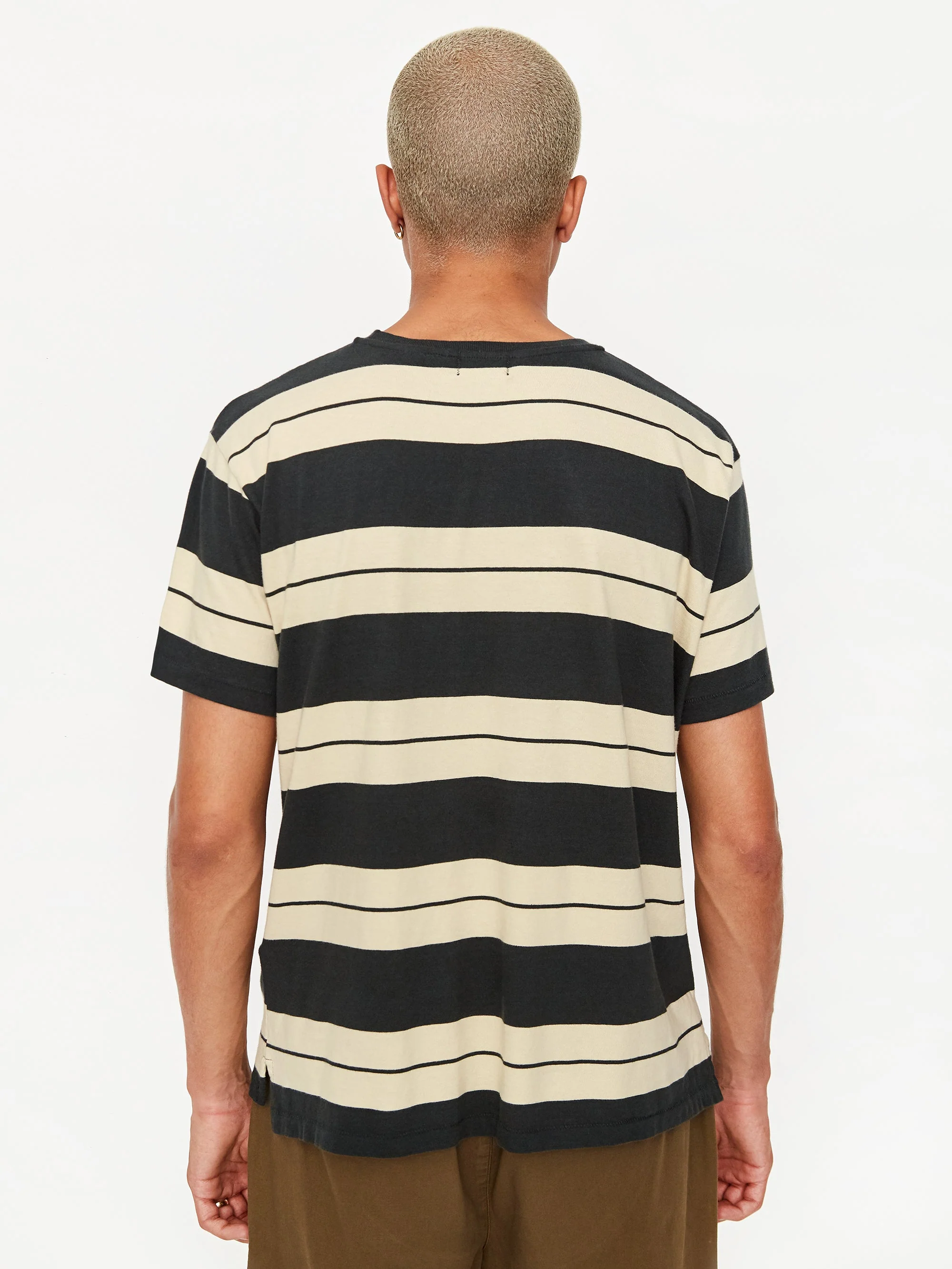 Levis Vintage Clothing 1940s Split Hem Shortsleeve T-Shirt - Black/White - Image 8