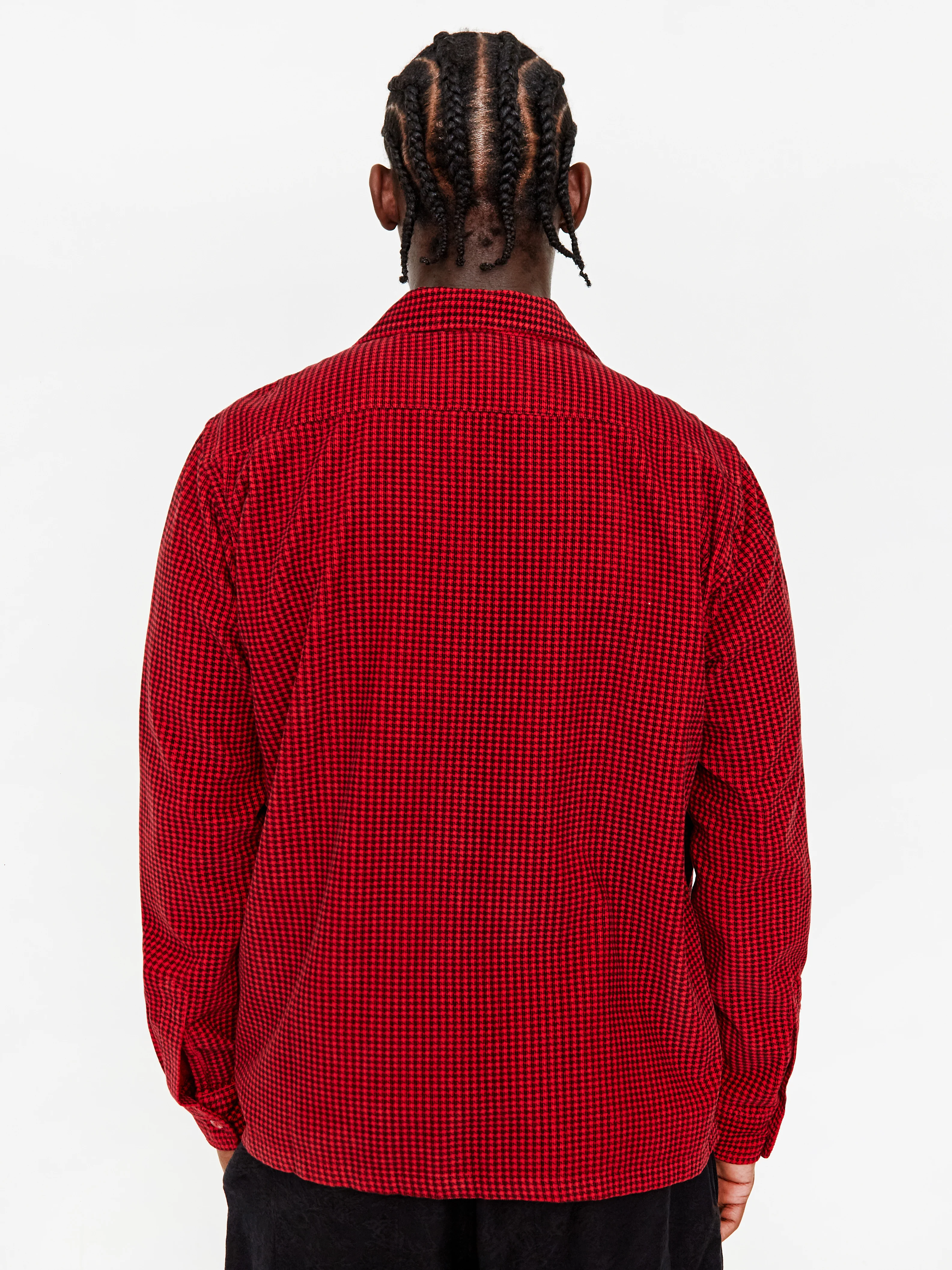 Levis Vintage Clothing Deluxe Check Longsleeve Shirt - Dogtooth Red - Image 9