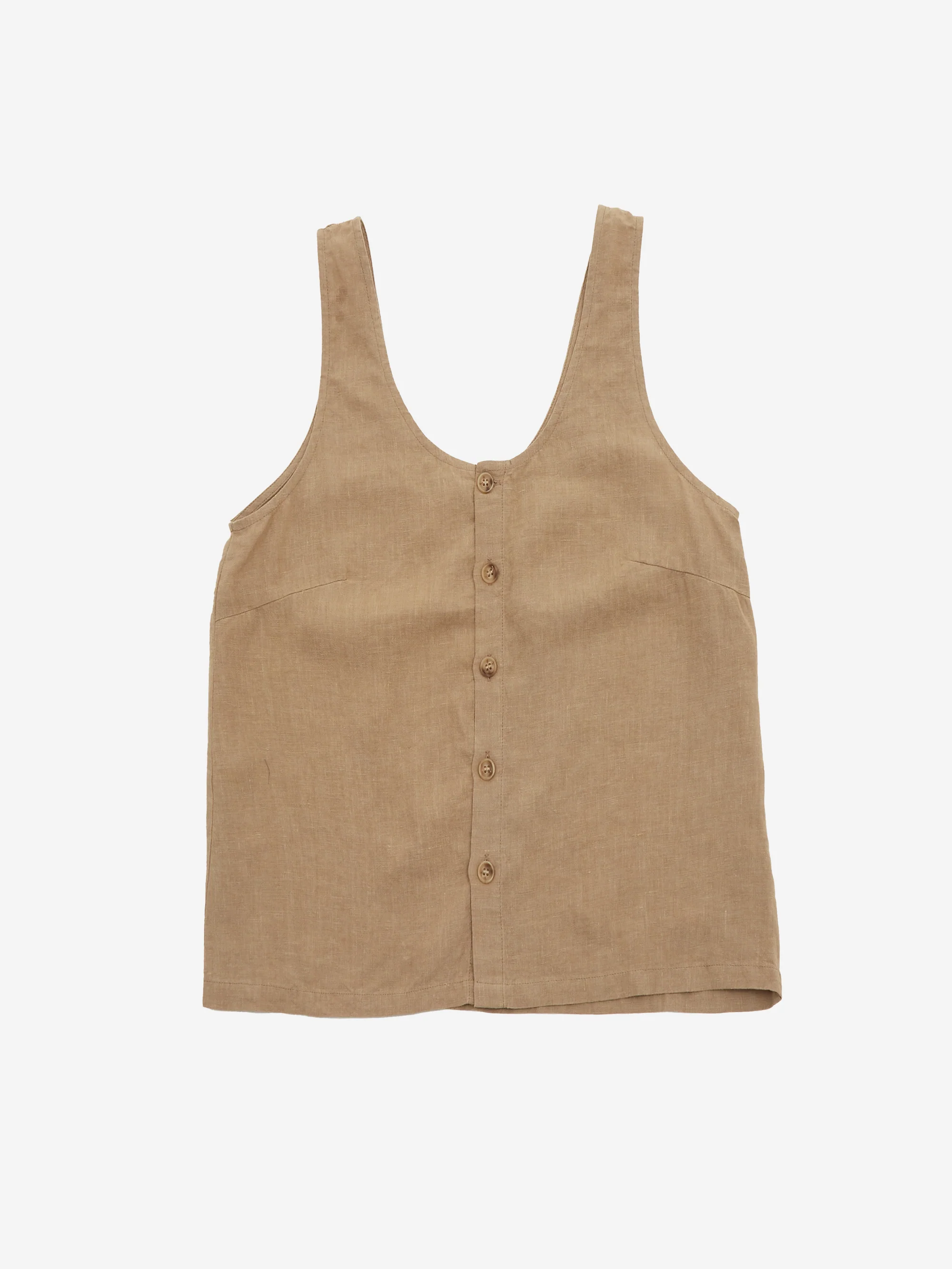 LF Markey Basic Button Front Tank - Stone - Image 4