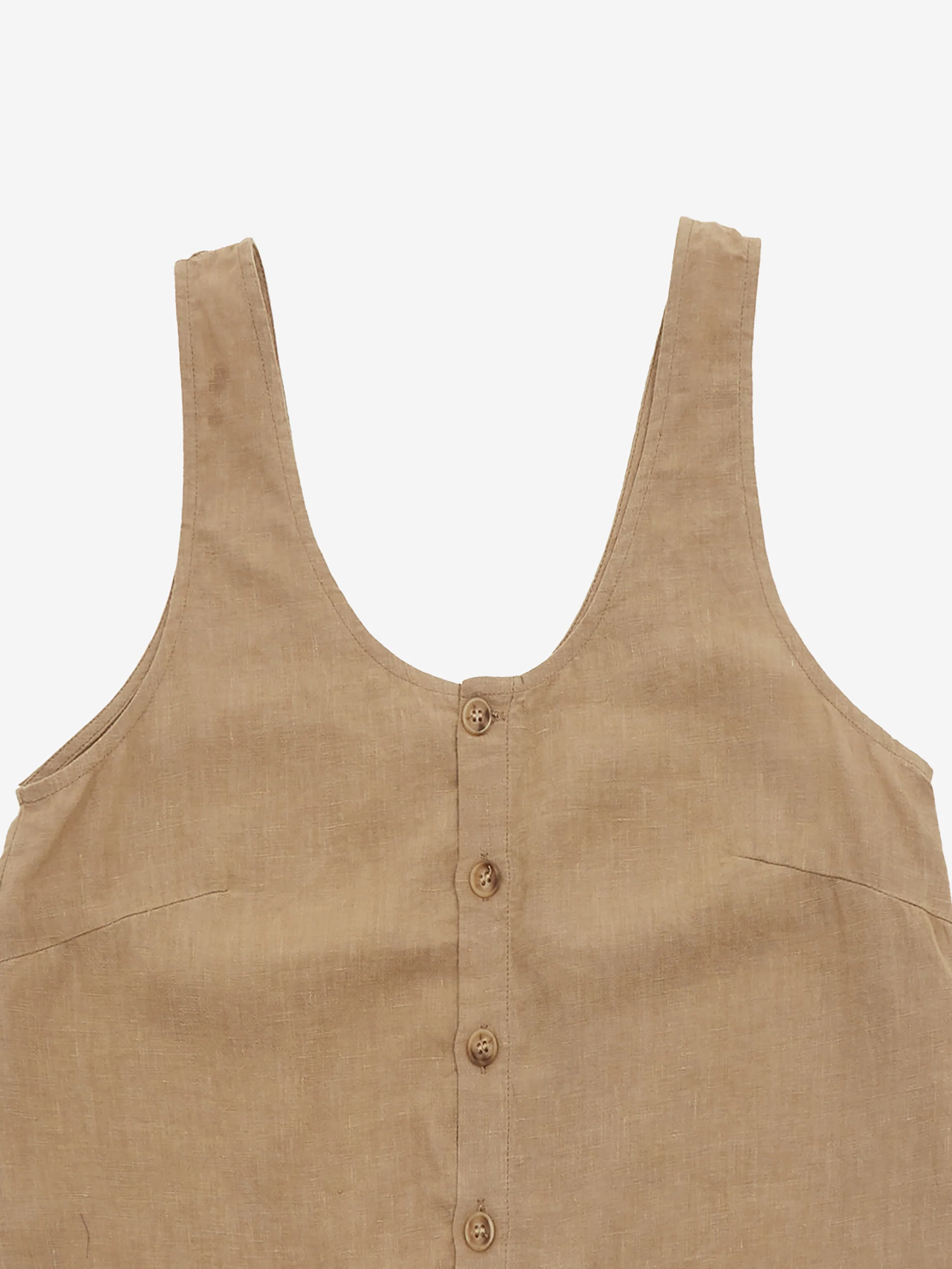 LF Markey Basic Button Front Tank - Stone - Image 5
