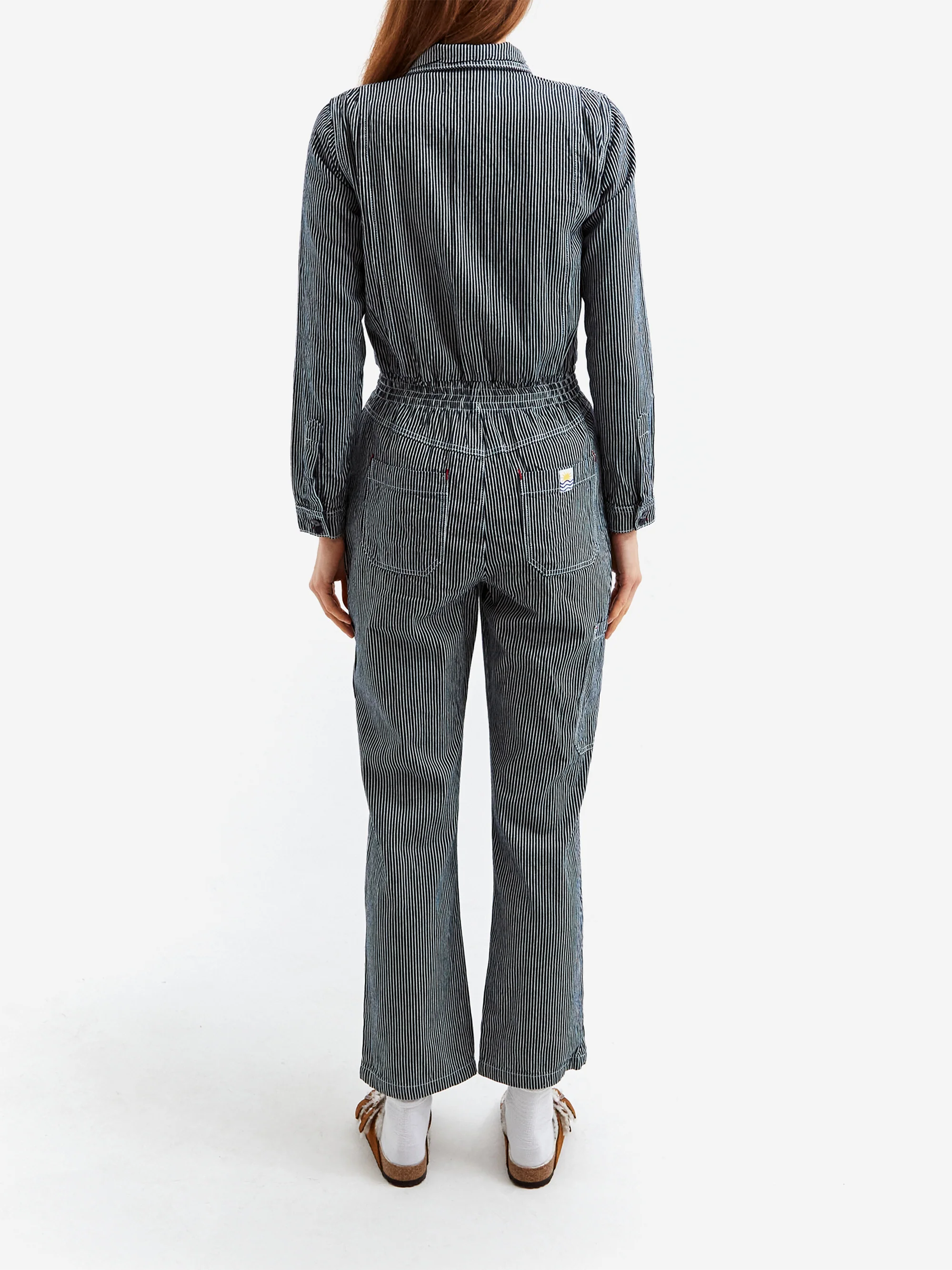 LF Markey Danny Long Sleeve Boilersuit - Indigo Stripe - Image 3