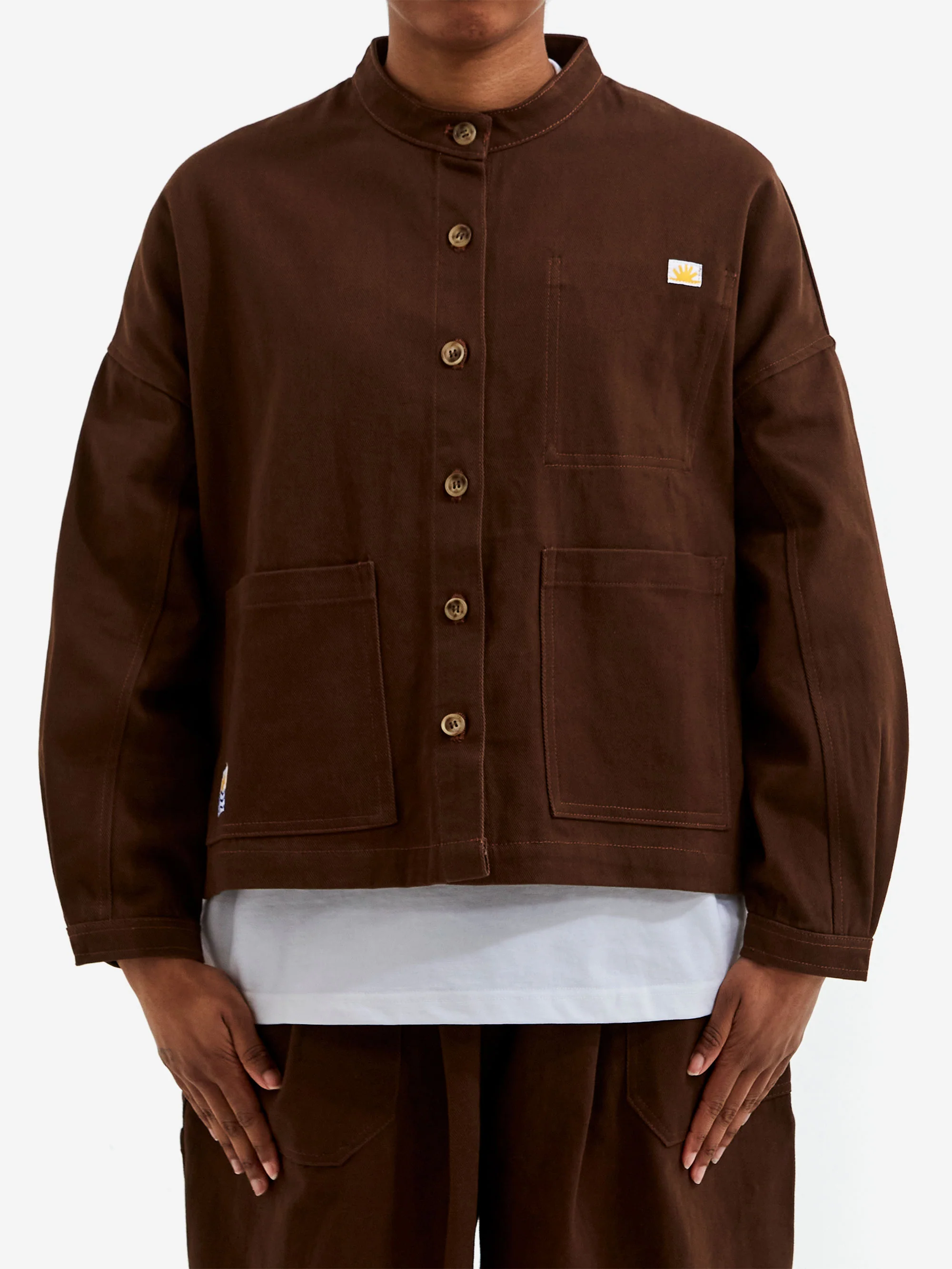 LF Markey Wide Chore Coat - Coffee - Image 2