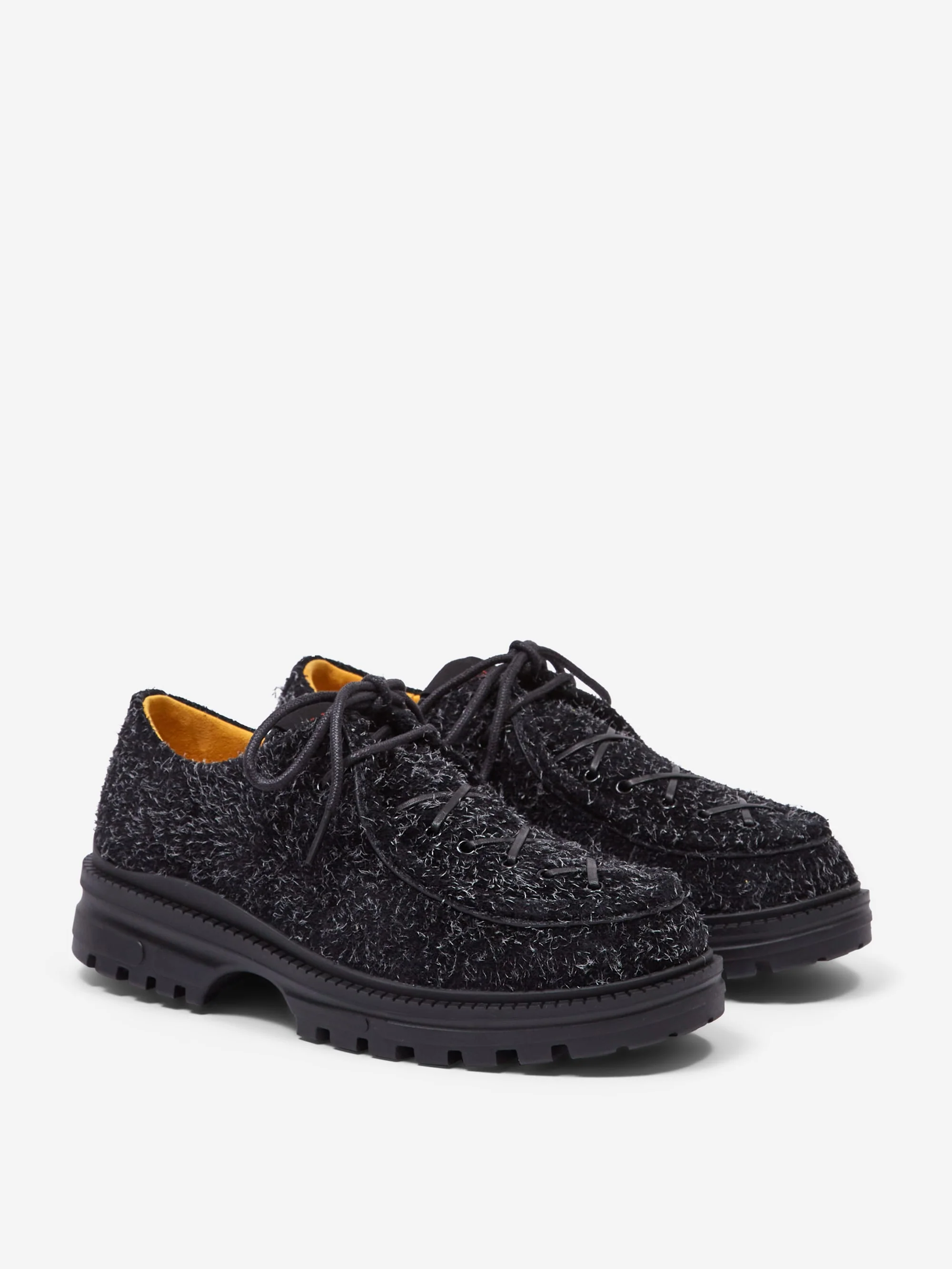 Lili Curia ELIOT Moc Toe Lace Up - Black Hairy Suede - Image 2