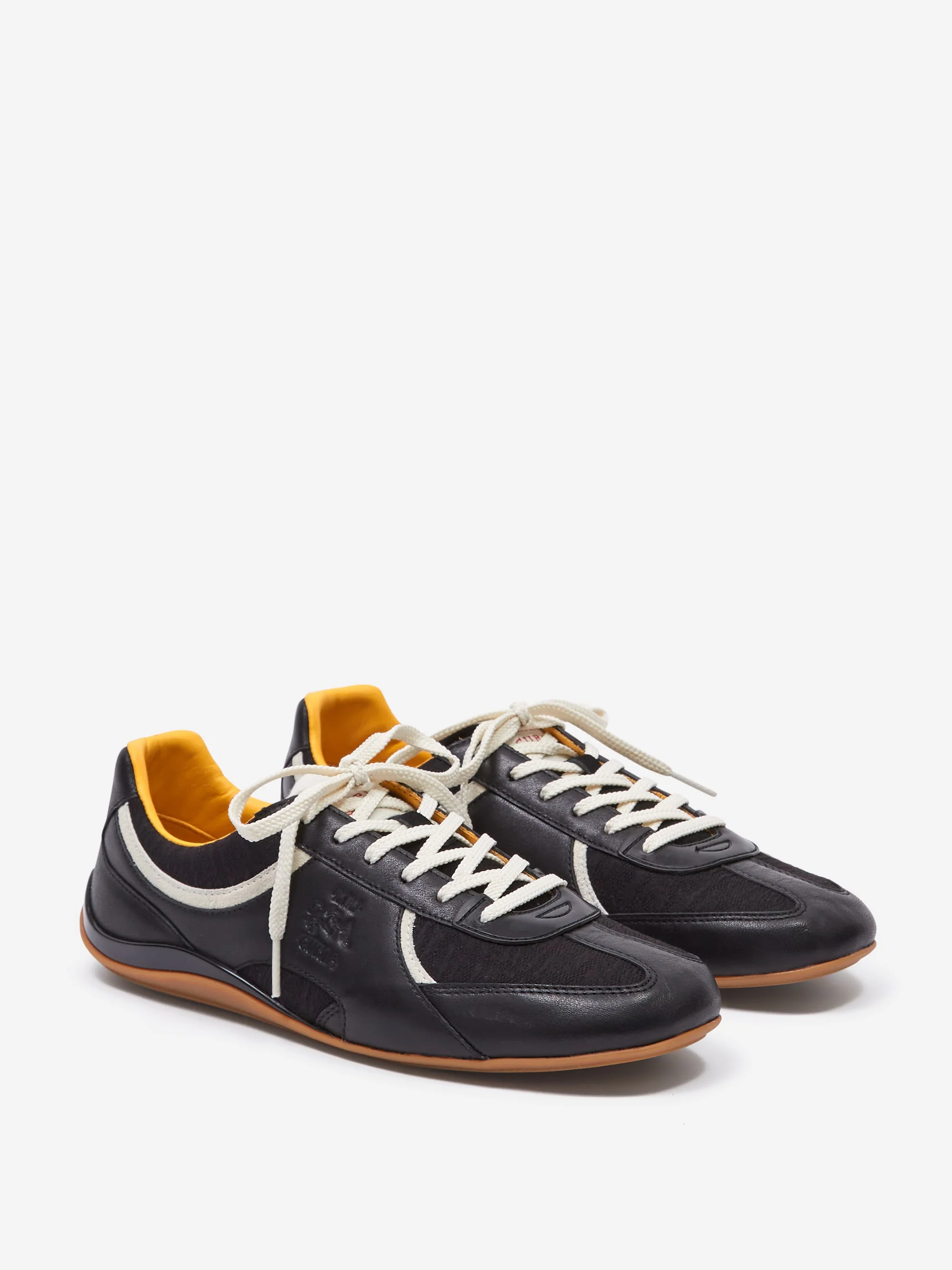 Lili Curia ZOLA Lace Up Sneaker - Black Leather & Textile - Image 2
