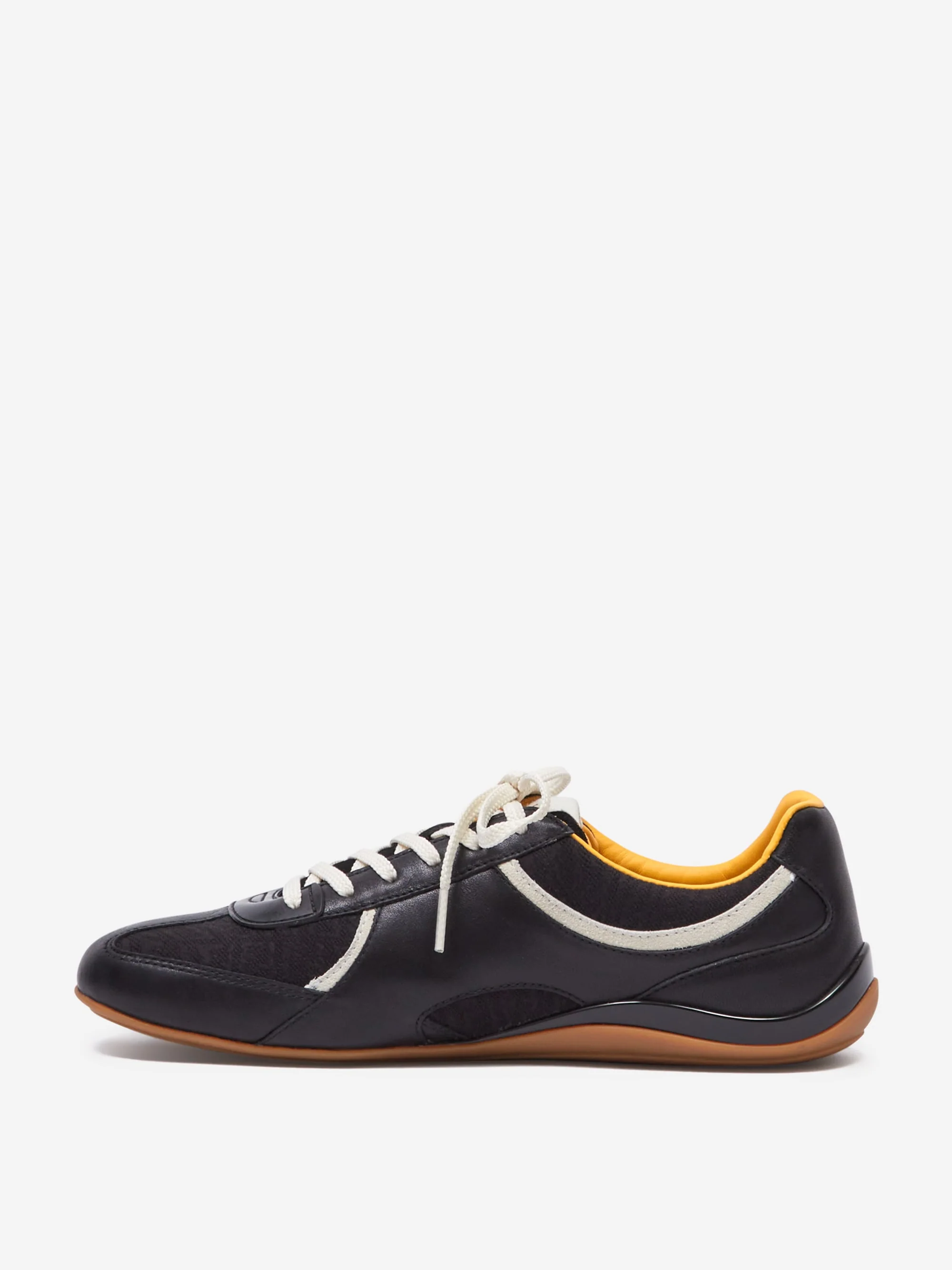 Lili Curia ZOLA Lace Up Sneaker - Black Leather & Textile - Image 3