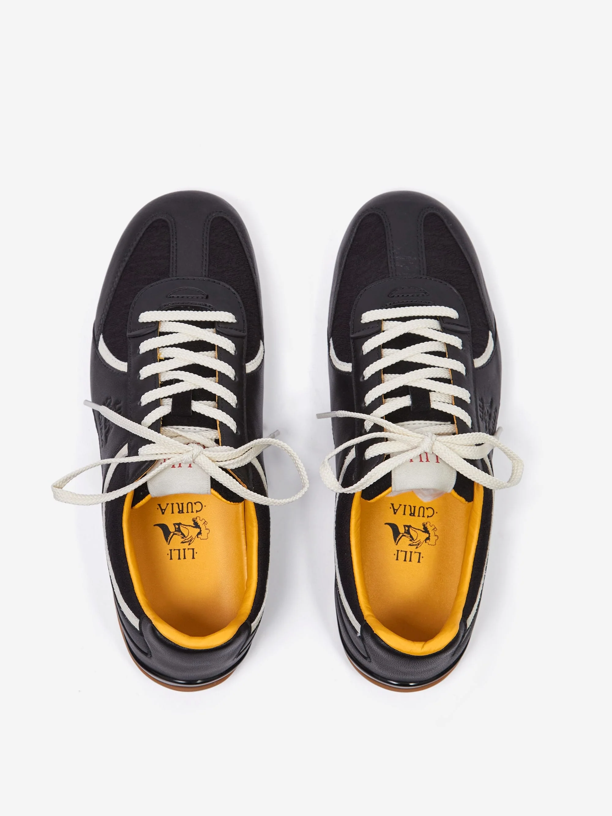 Lili Curia ZOLA Lace Up Sneaker - Black Leather & Textile - Image 6