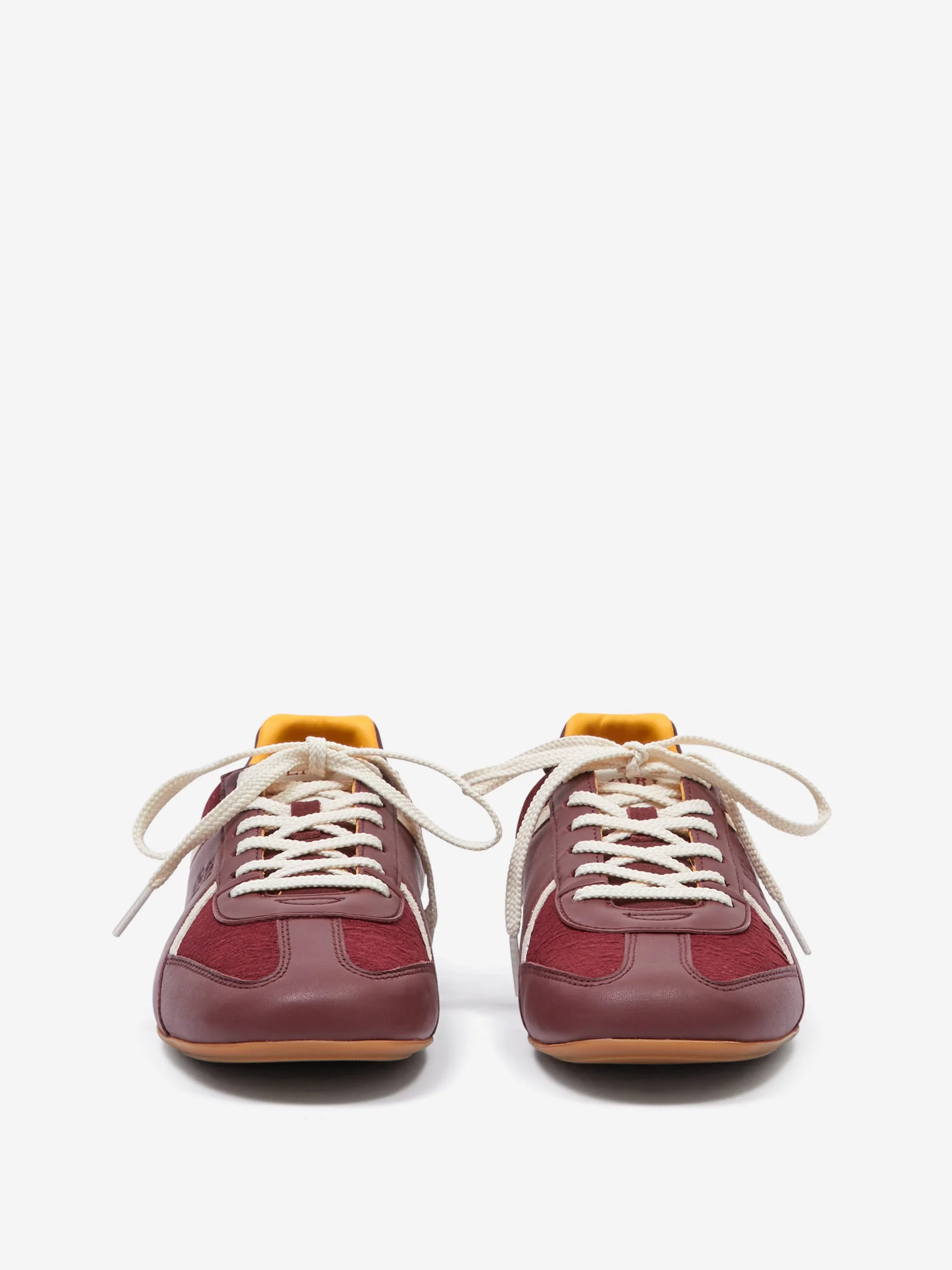 Lili Curia ZOLA Lace Up Sneaker - Wine Leather & Textile - Image 4