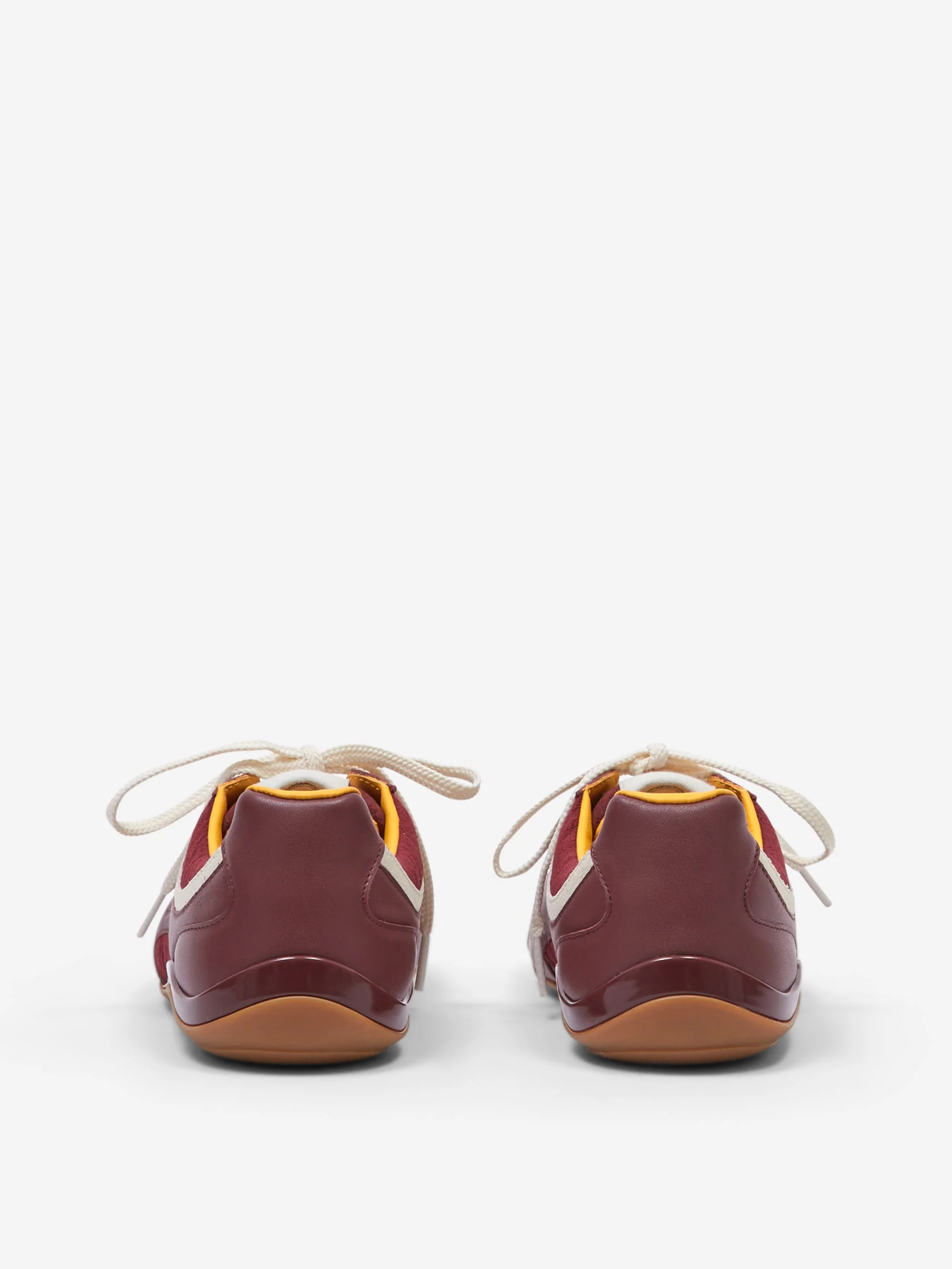Lili Curia ZOLA Lace Up Sneaker - Wine Leather & Textile - Image 5
