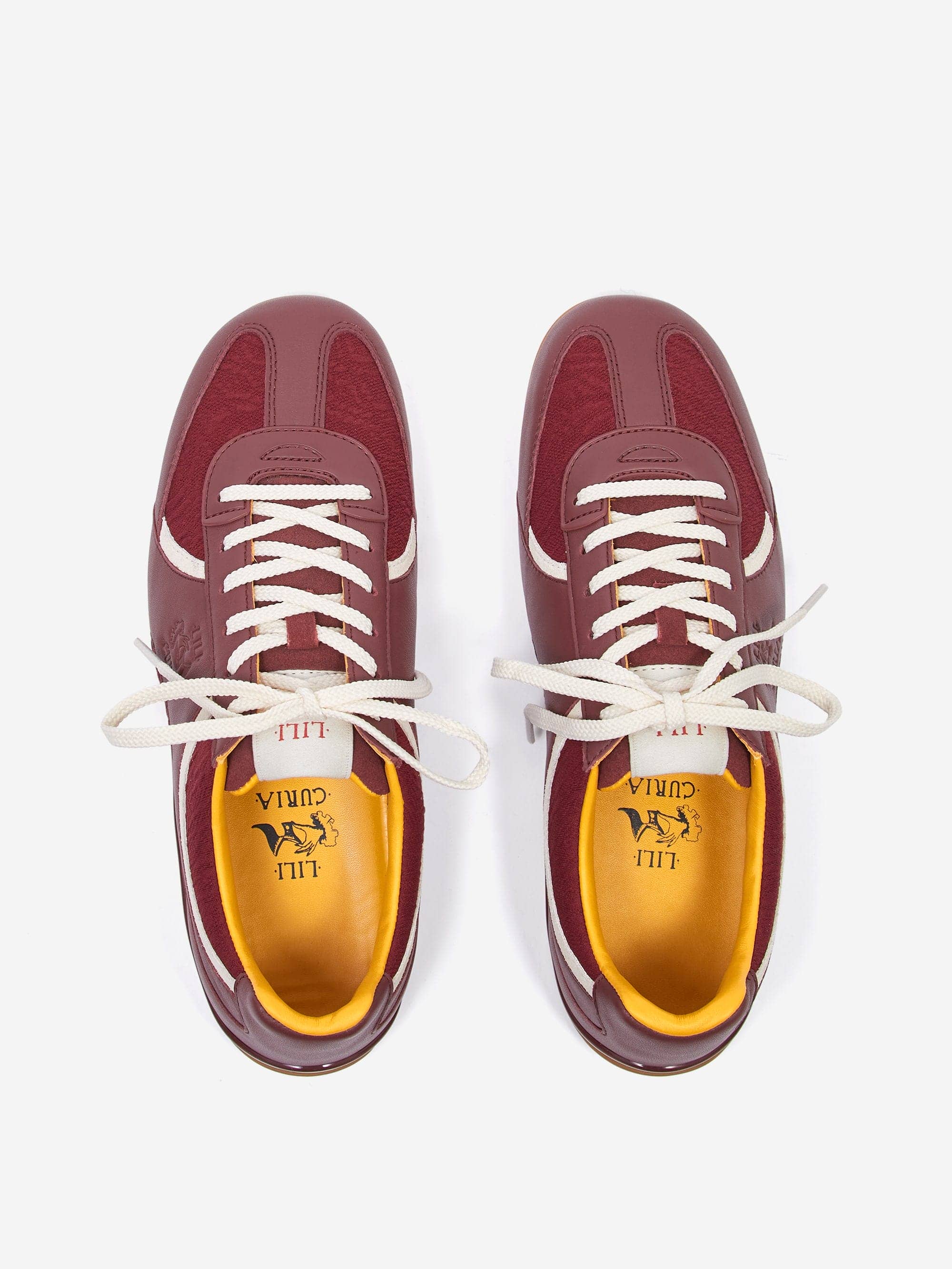Lili Curia ZOLA Lace Up Sneaker - Wine Leather & Textile - Image 6