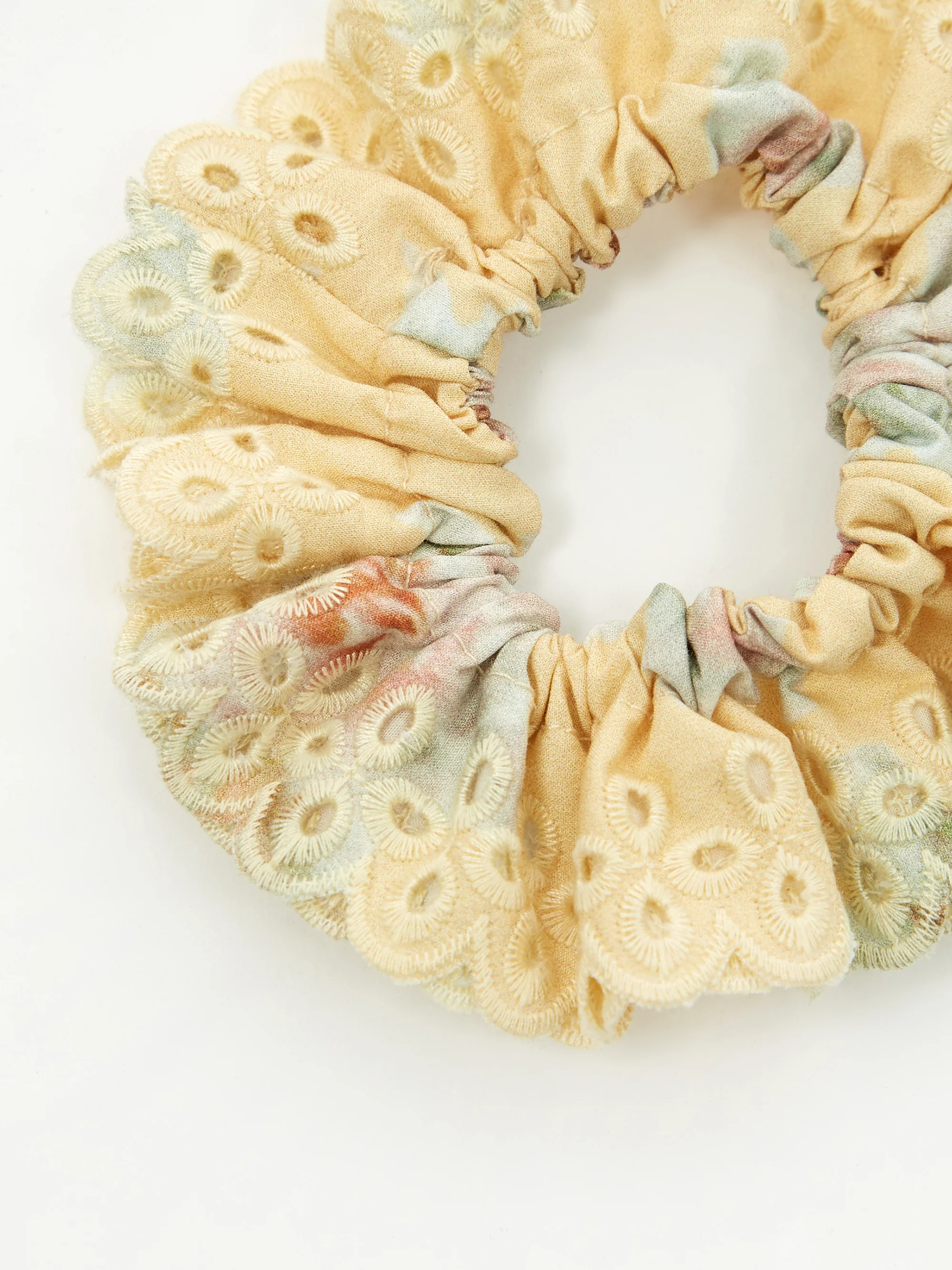 Loeffler Randall Stephanie Scrunchie - White/Floral - Image 4