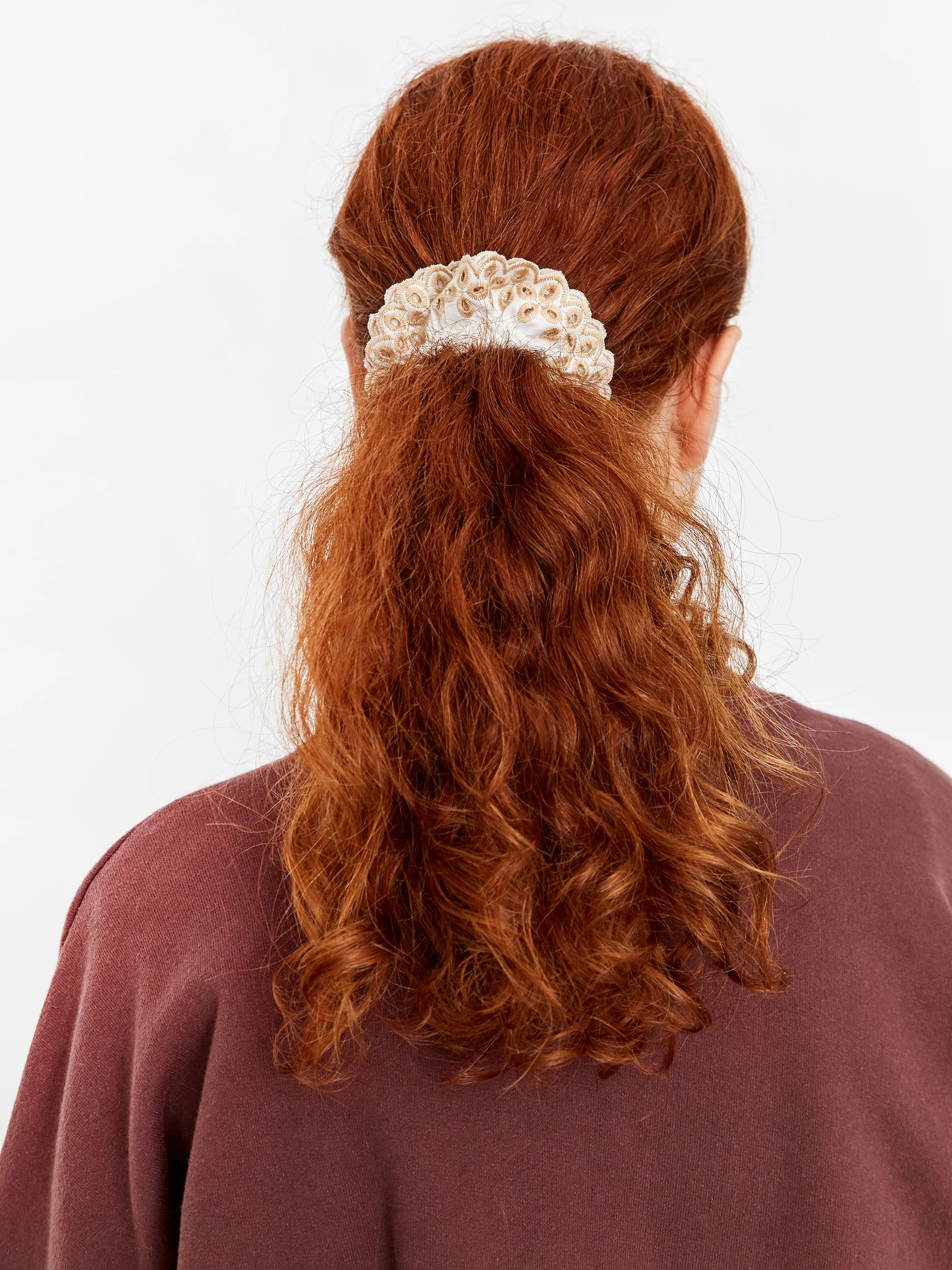 Loeffler Randall Stephanie Scrunchie - White/Floral - Image 5