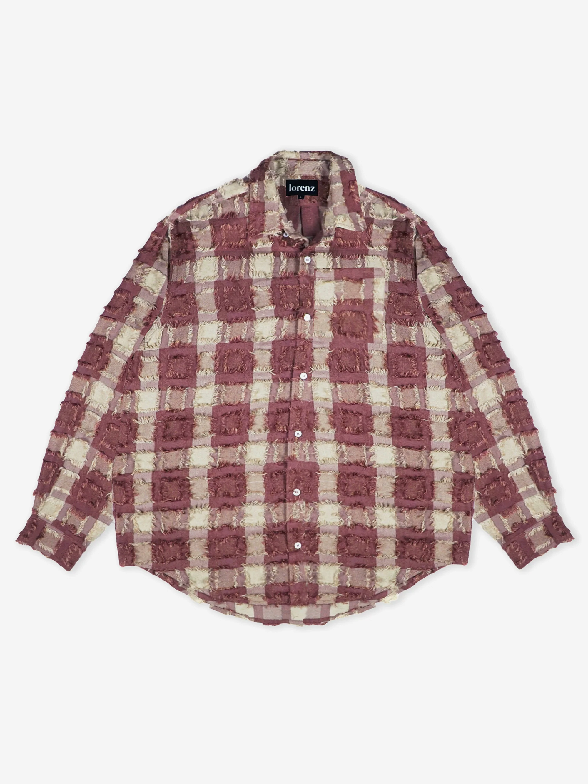 Lorenz Checked Fringe Shirt - Brown