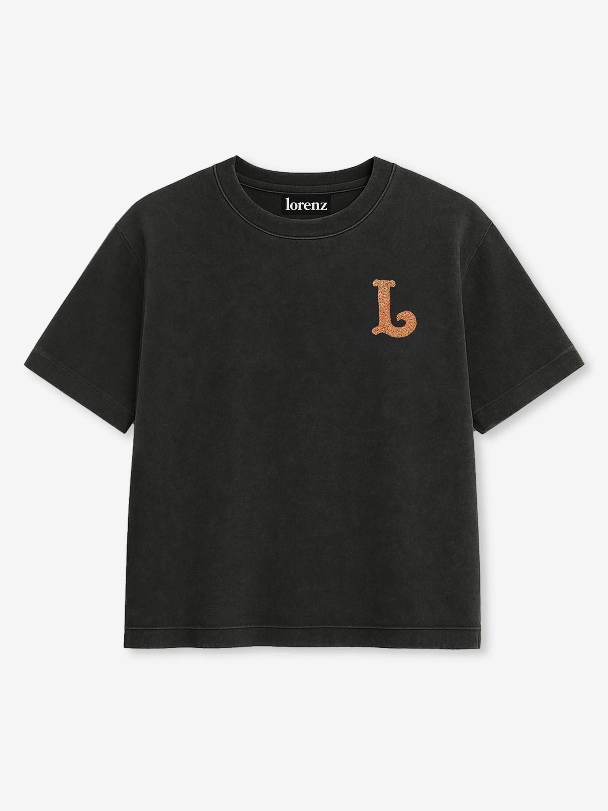 Lorenz El Appliqué T-Shirt - Washed Black