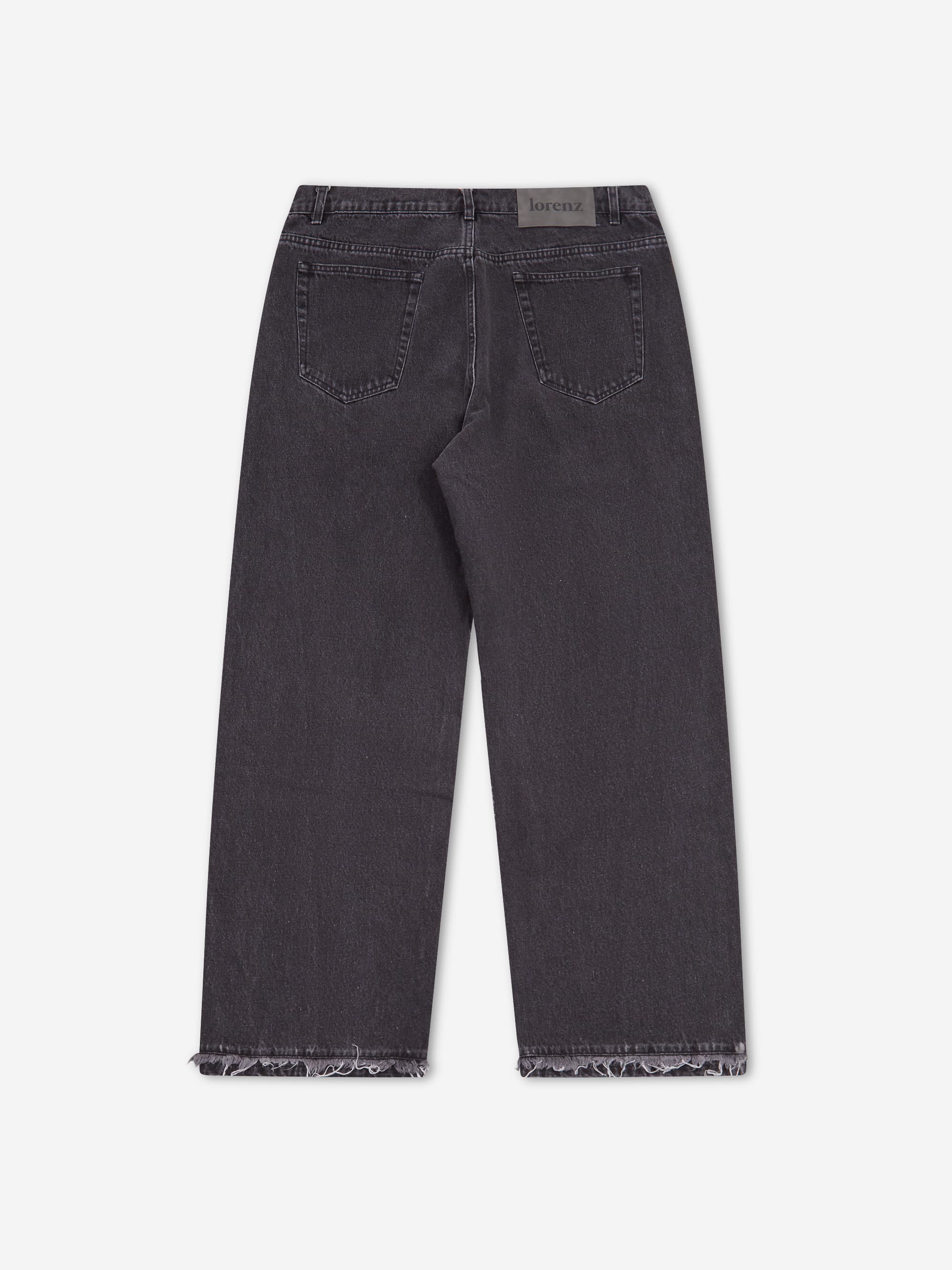 Lorenz Nico Fringe Denim Pant - Washed Black - Image 4