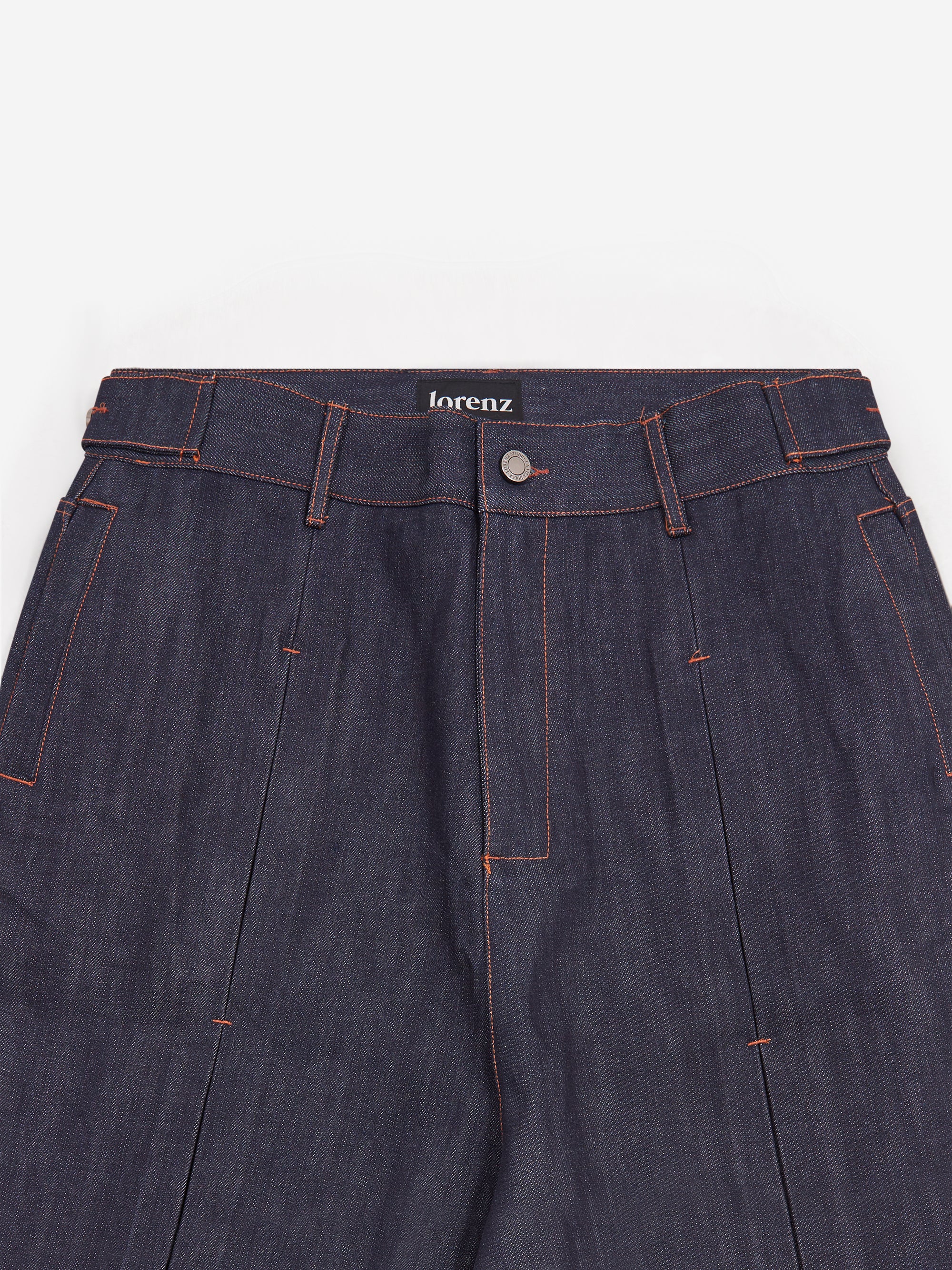 Lorenz Sutures Denim Shorts - Raw Indigo - Image 3