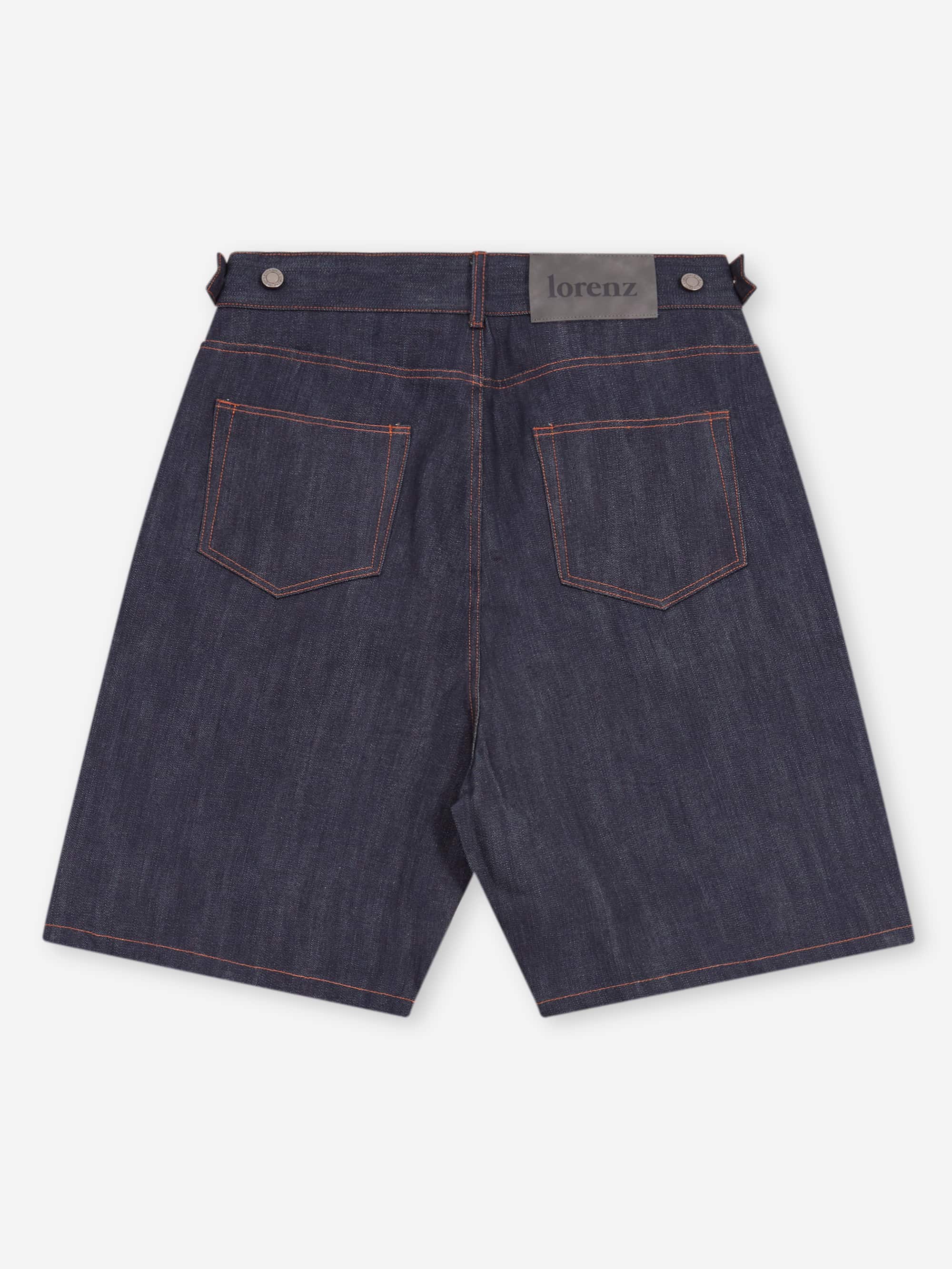 Lorenz Sutures Denim Shorts - Raw Indigo - Image 4
