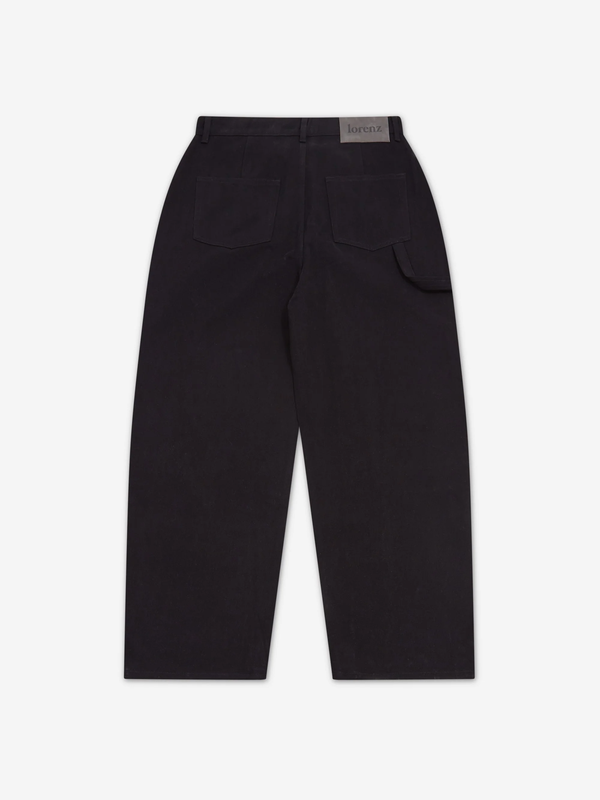 Lorenz Uniform Pleated Wide Leg Pant - Black - Image 4