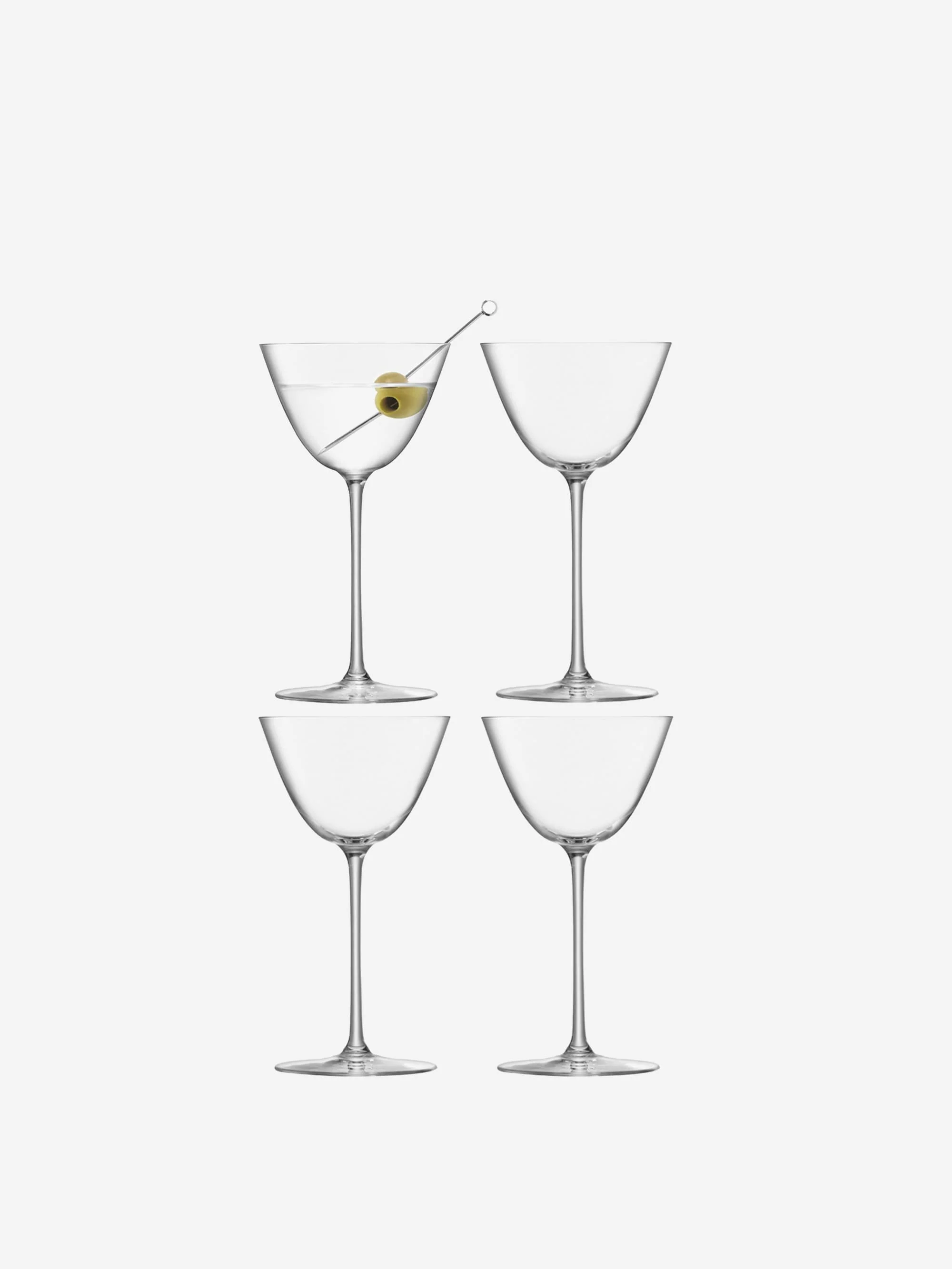 LSA International Borough Martini Glass 195ml Clear X 4 - Image 2