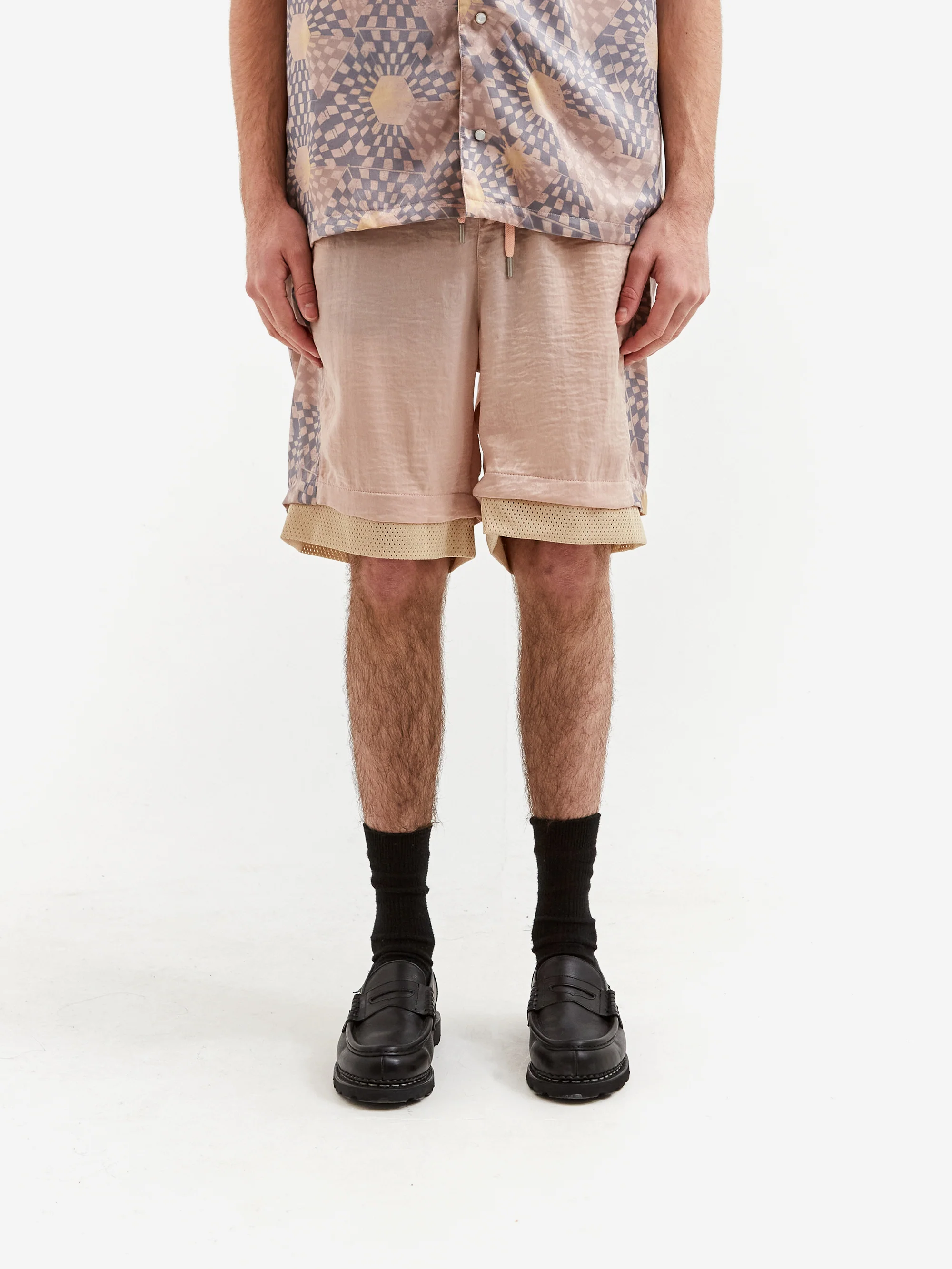 Magic Castles Double Layer Shorts - Warped Lester Print - Image 2