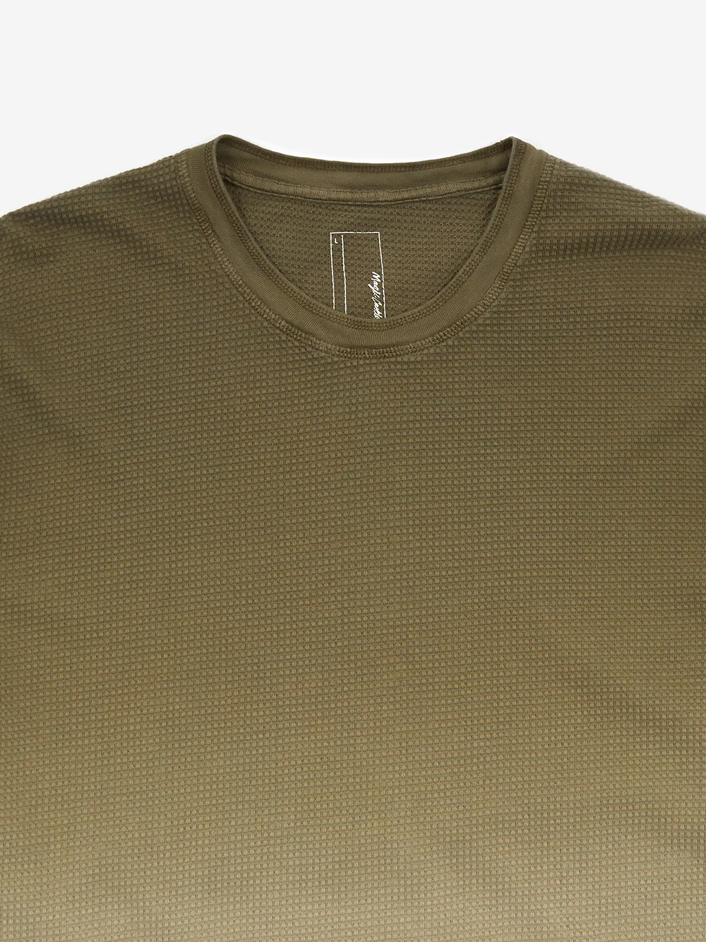 Magic Castles Dyed Waffle Longsleeve T-Shirt - Olive - Image 3