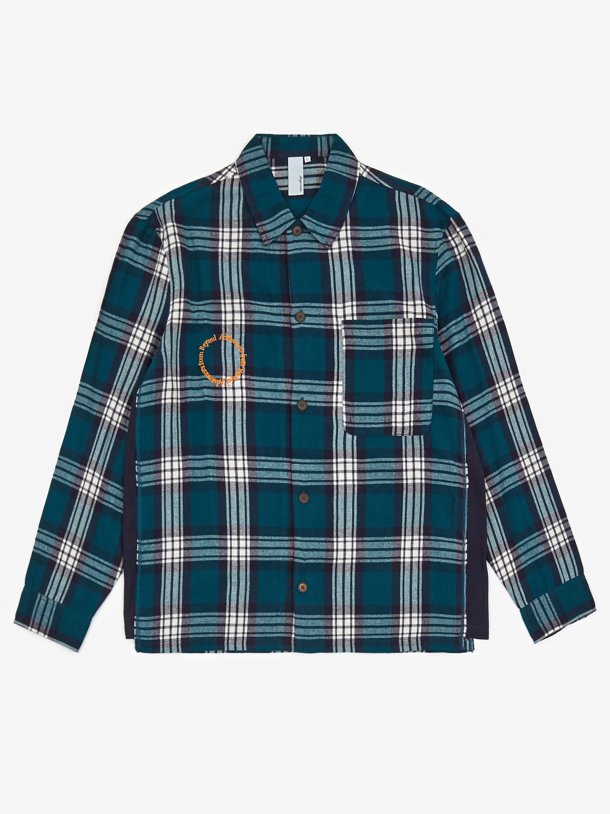 Magic Castles Longleeve Slouch Shirt - Teal Check - Image 2