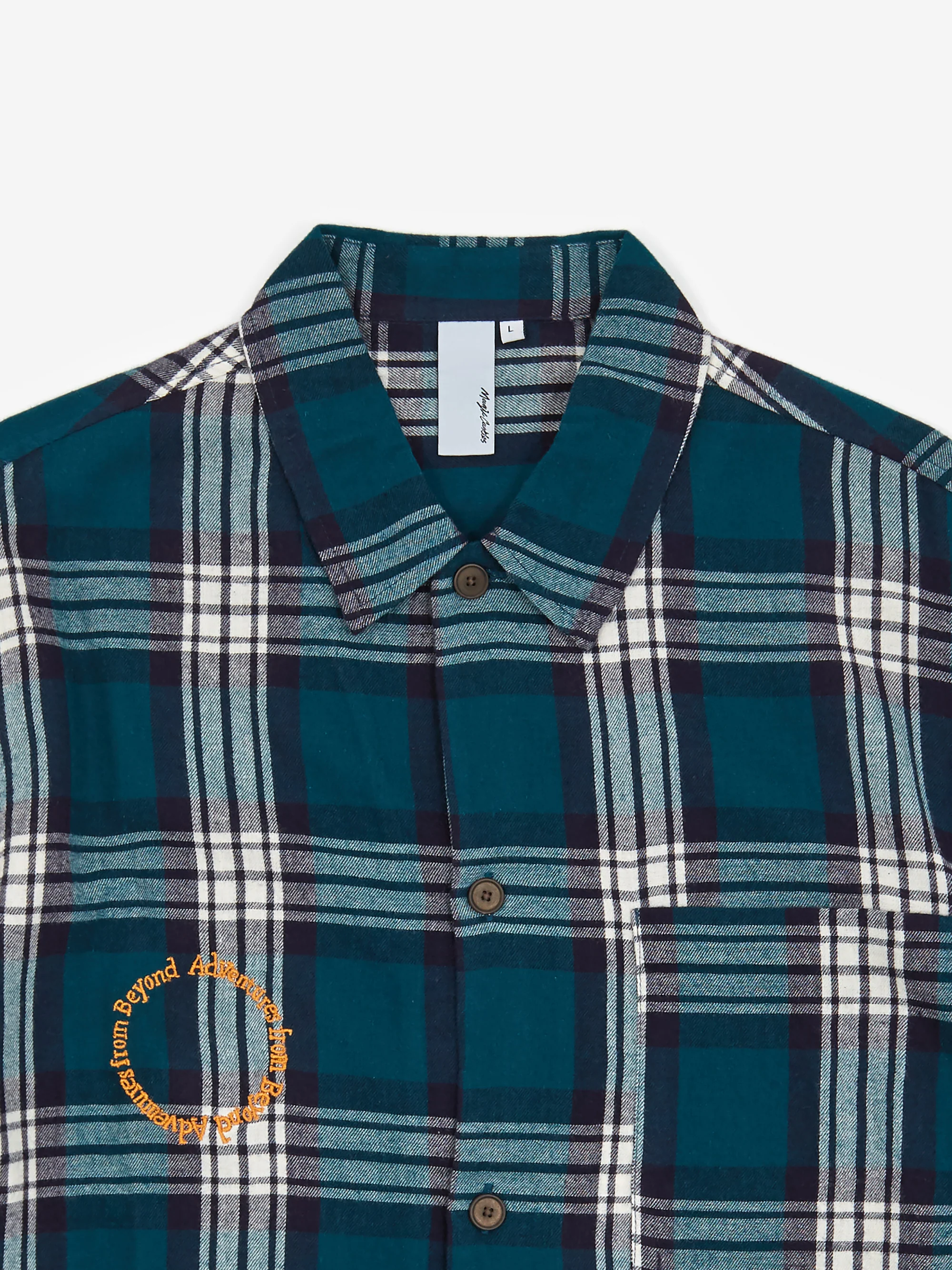Magic Castles Longleeve Slouch Shirt - Teal Check - Image 3
