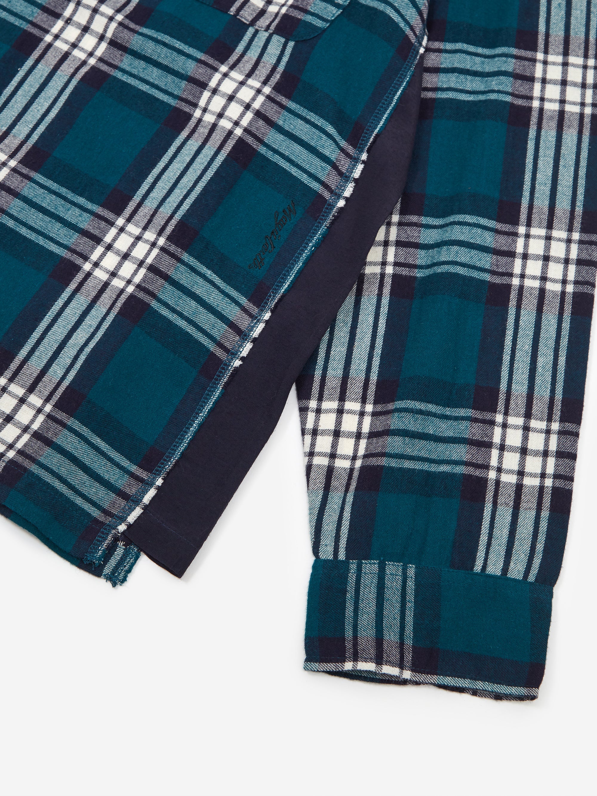 Magic Castles Longleeve Slouch Shirt - Teal Check - Image 4