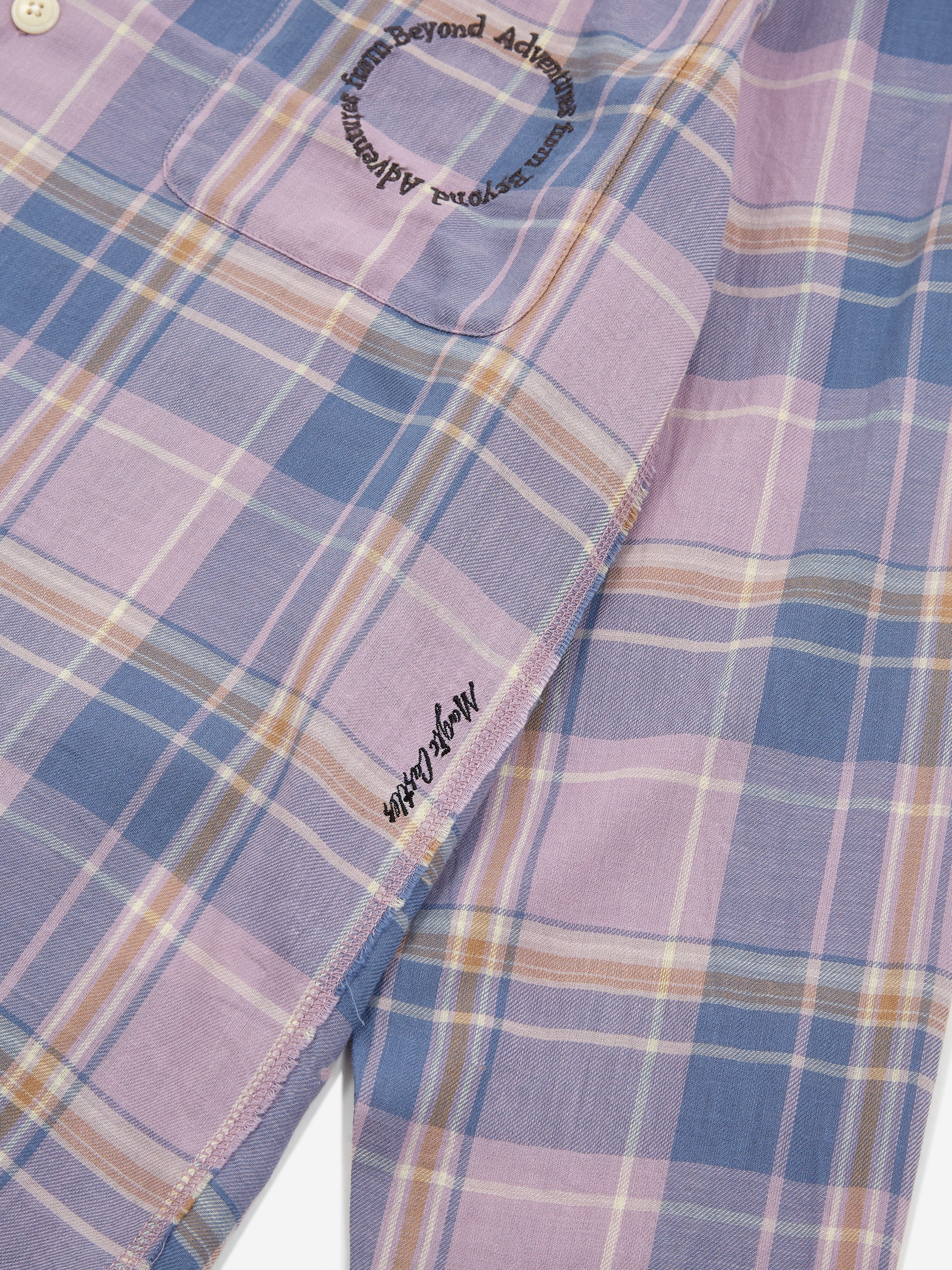Magic Castles Longsleeve Slouch Shirt - Purple Haze Check - Image 4