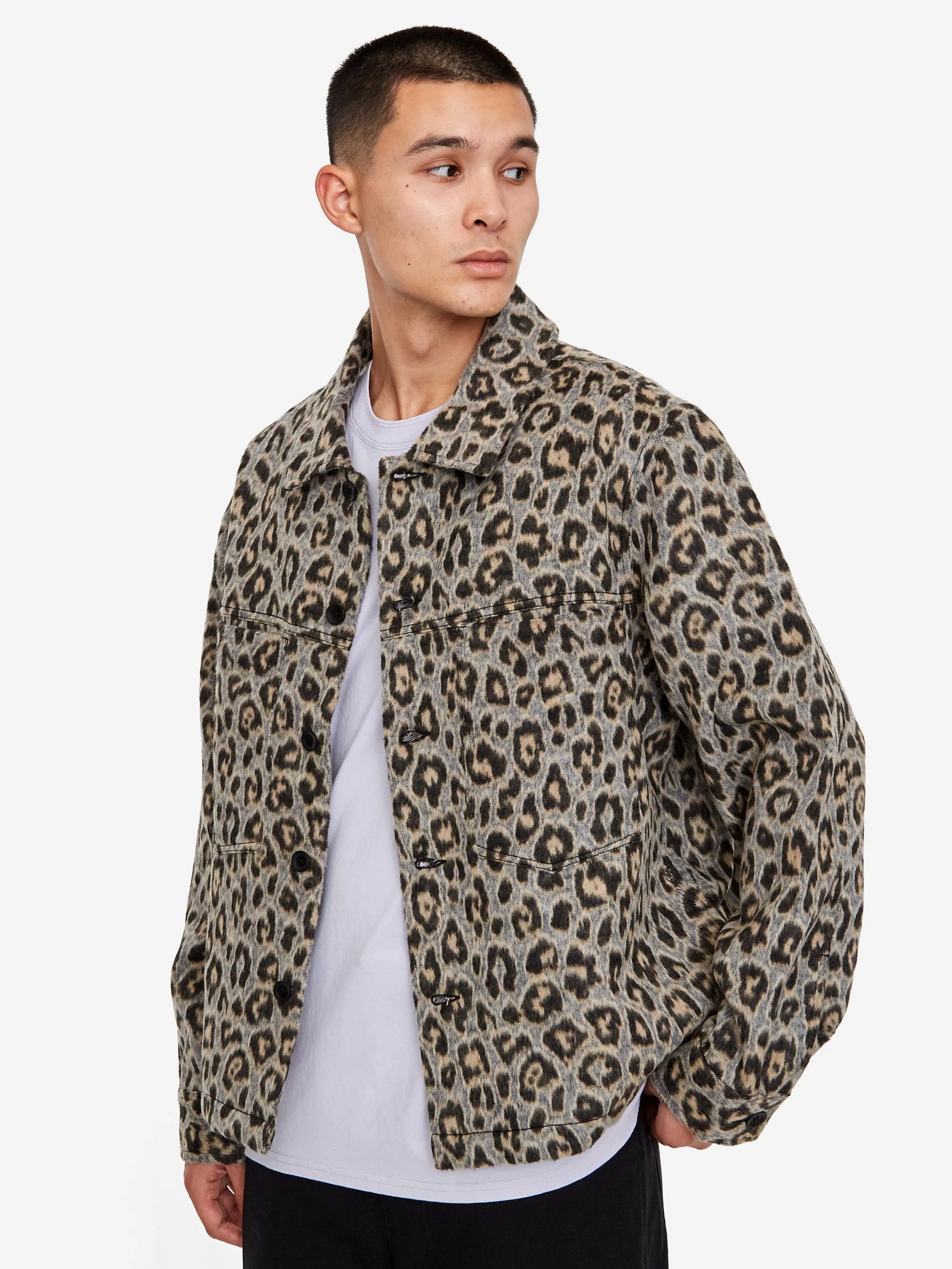 Magic Castles Slouch Jacket - Leopard Print - Image 5