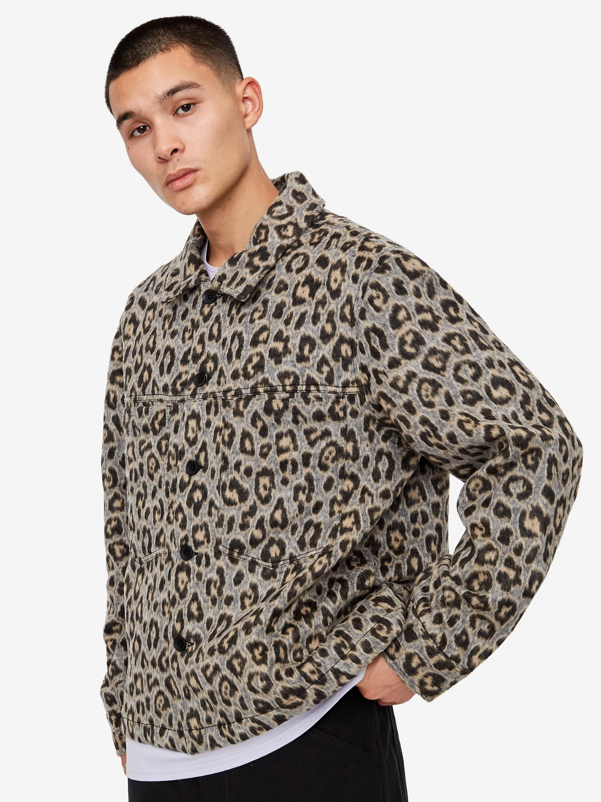 Magic Castles Slouch Jacket - Leopard Print - Image 8