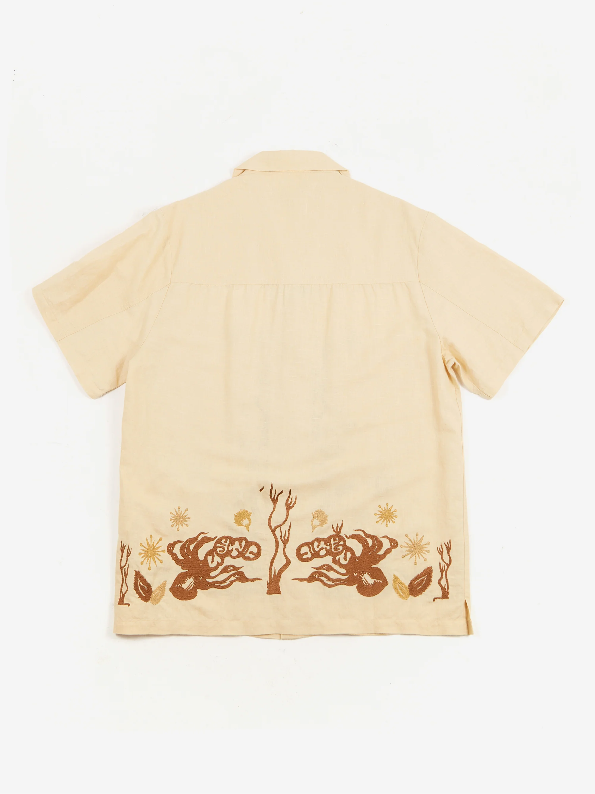 Magic Castles Wave Short Sleeve Embroidered Shirt - Embroidered Ecru - Image 4