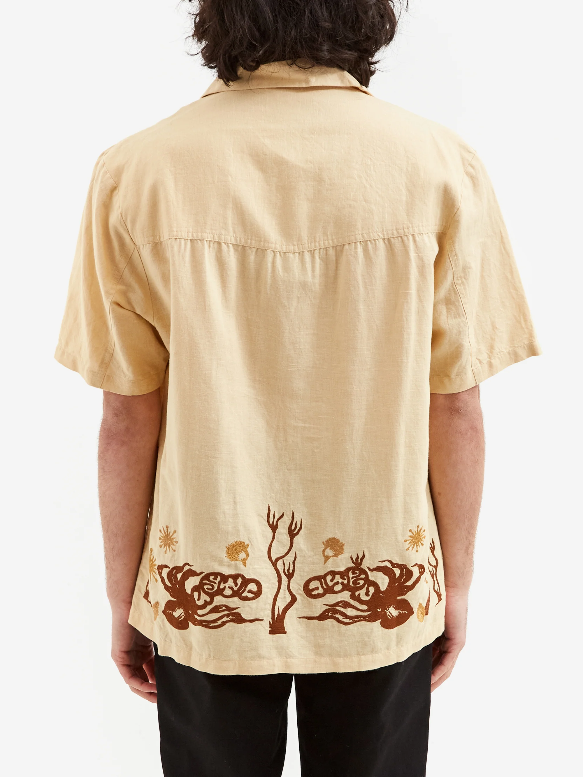Magic Castles Wave Short Sleeve Embroidered Shirt - Embroidered Ecru - Image 6