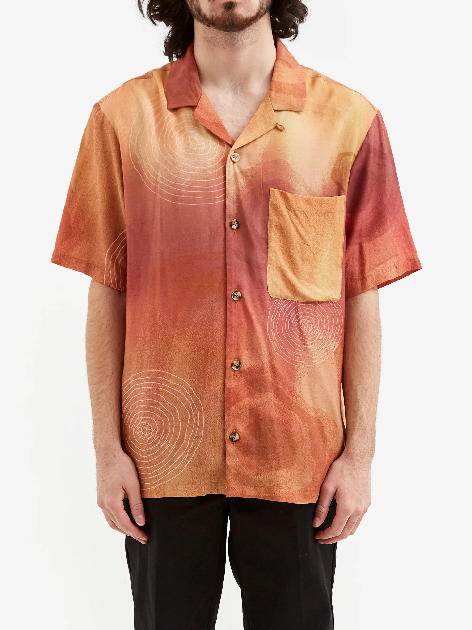 Magic Castles Wave Short Sleeve Shirt - Sand Swirls Print - Image 2
