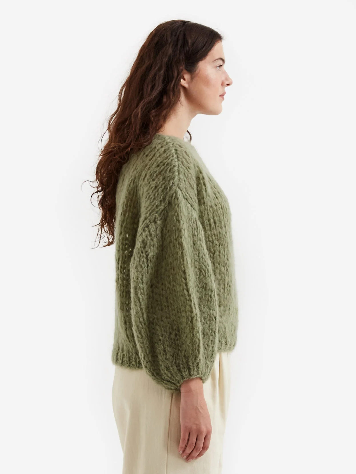 Maiami Mohair Big Sweater - Eucalyptus - Image 2