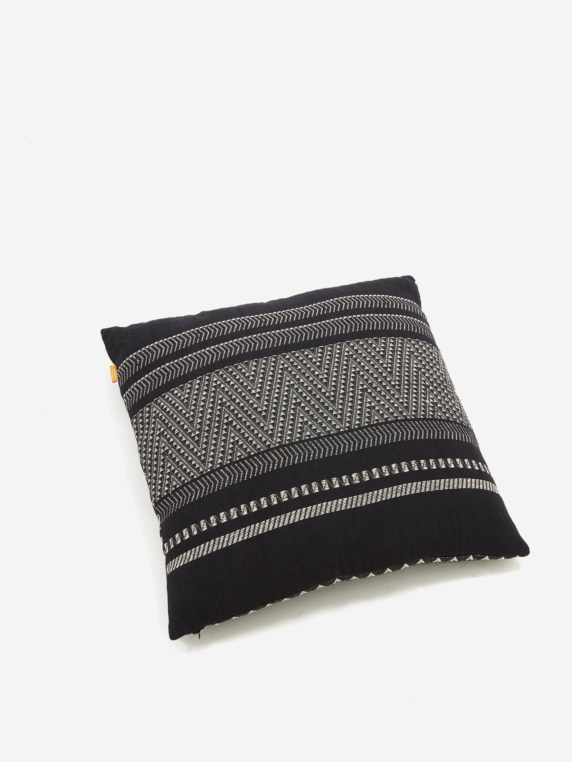 Malagoon Native Stripe Cushion 60cm x 60cm - Black - Image 2