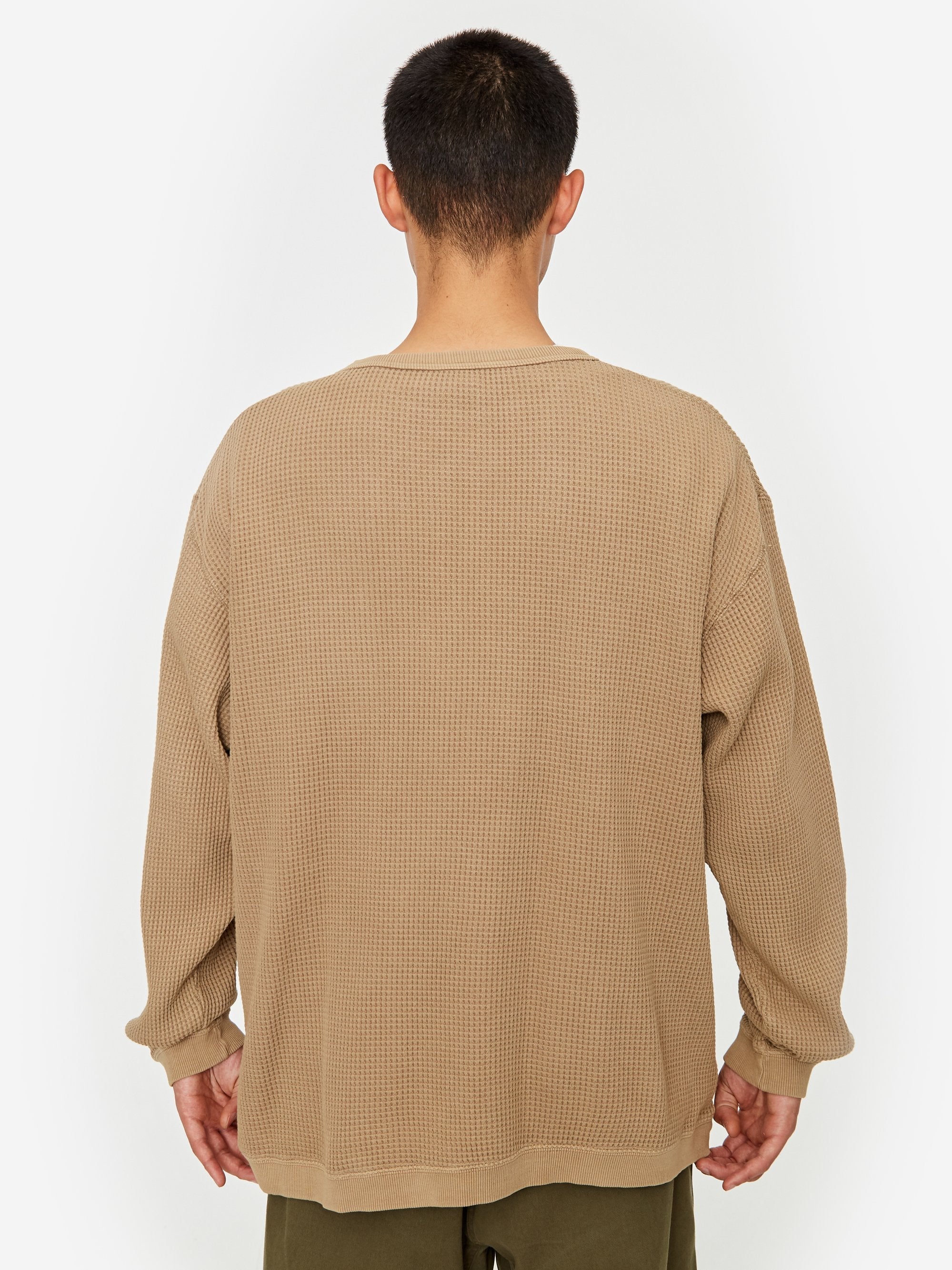 Manastash Heavy Snug Thermal Longsleeve Sweatshirt - Beige - Image 10