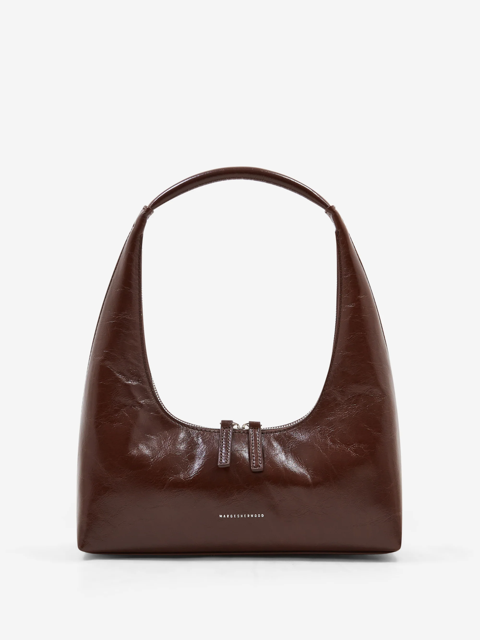Margesherwood Hobo Shoulder Bag - Mocha Crinkle - Image 3