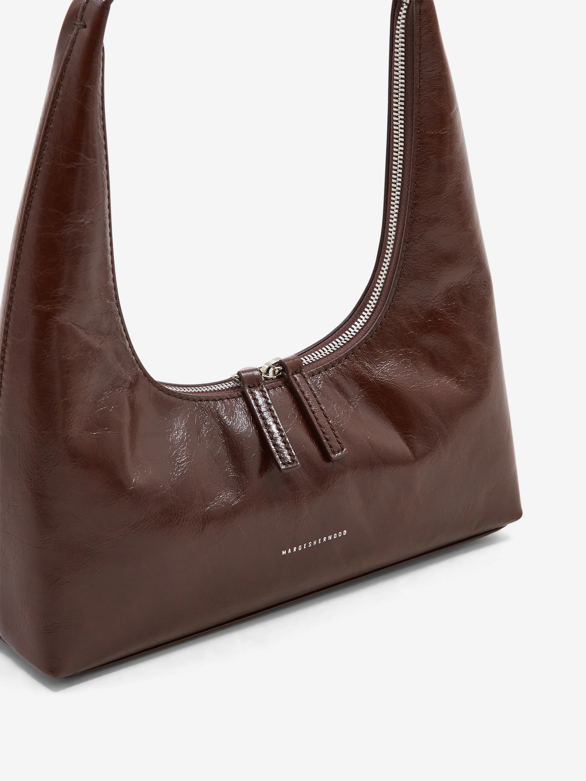 Margesherwood Hobo Shoulder Bag - Mocha Crinkle - Image 4