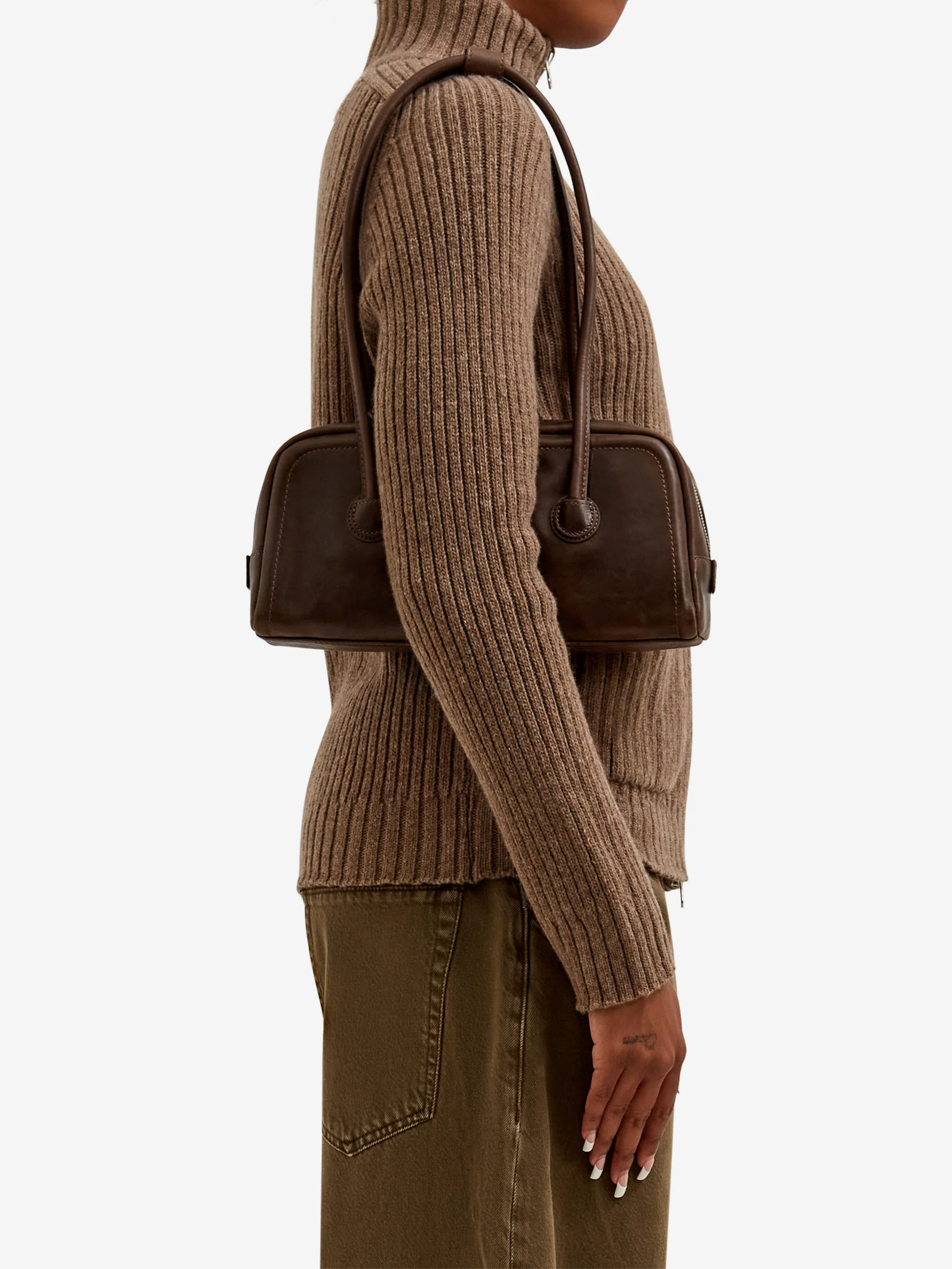 Margesherwood Mini Soft Boston EW - Washed Brown Pullup