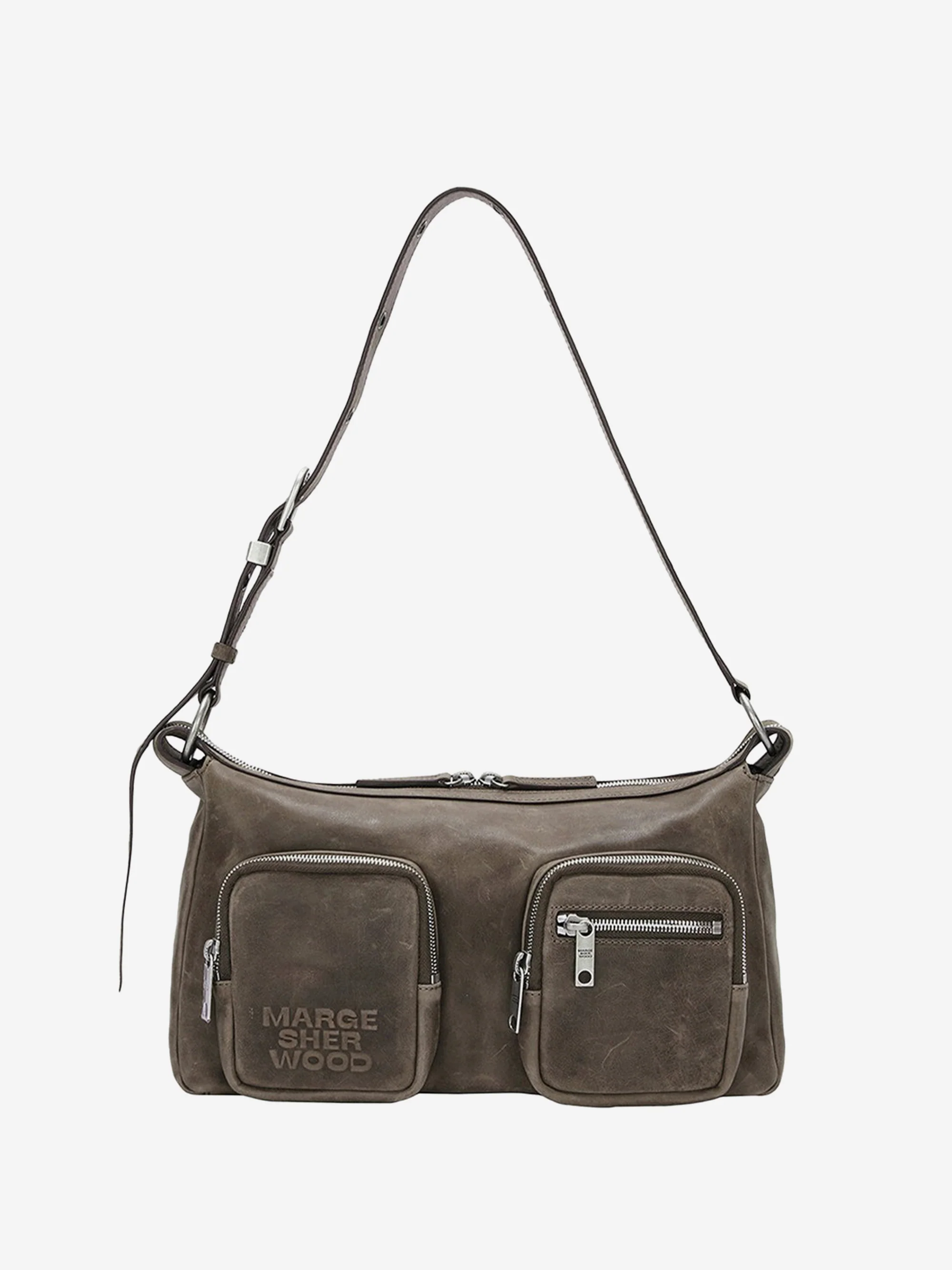 MARGESHERWOOD Outpocket Hobo - Washed Brown Pull Up