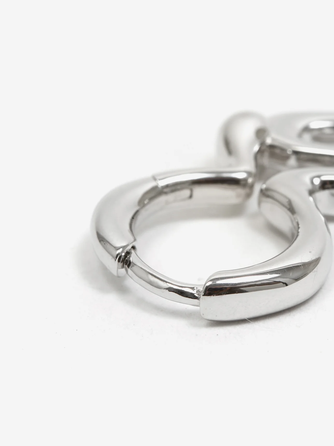 Maria Black Maya Huggie Earing - Silver - Image 2