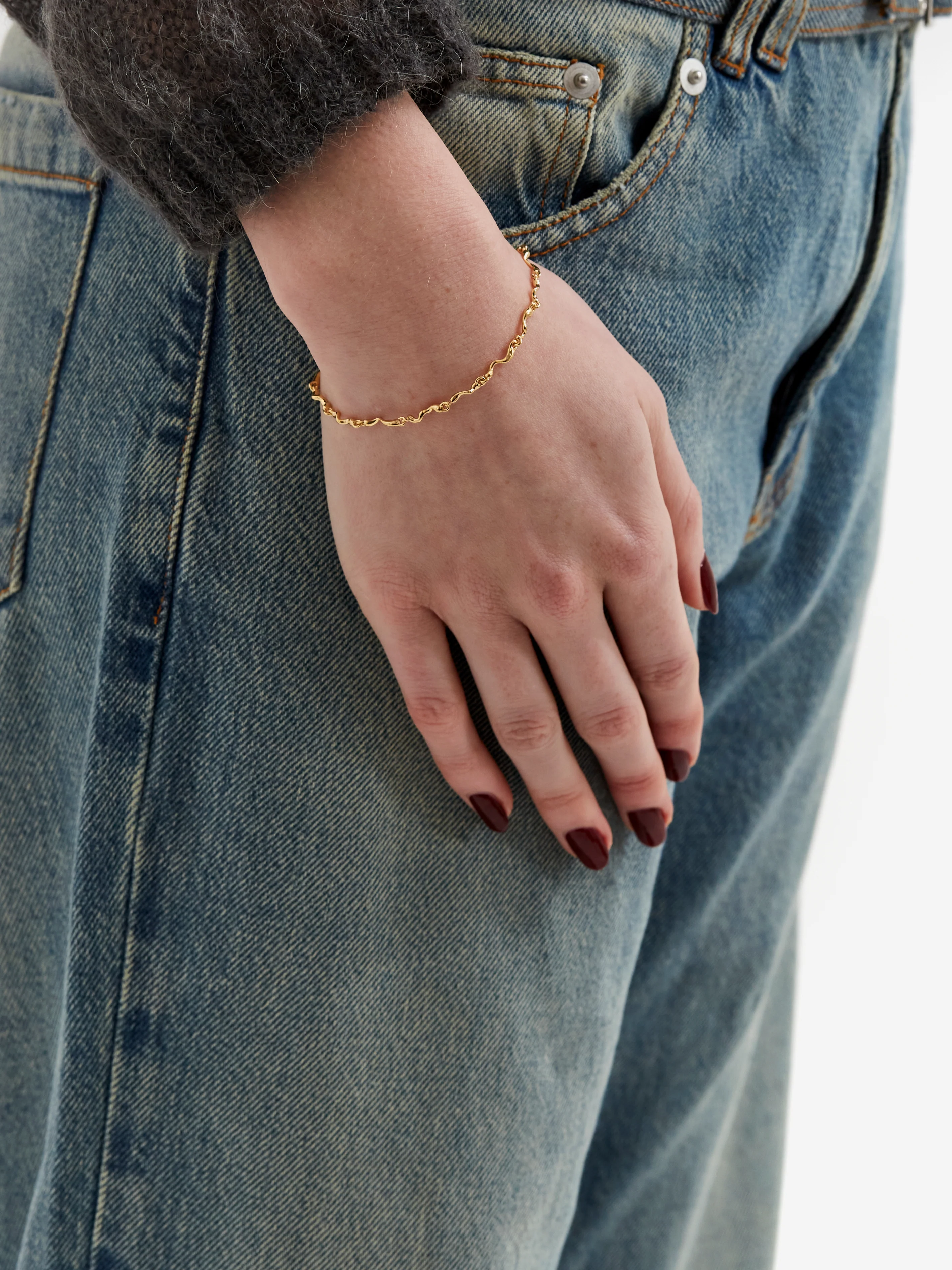 Maria Black Ramen Bracelet - Gold - Image 2