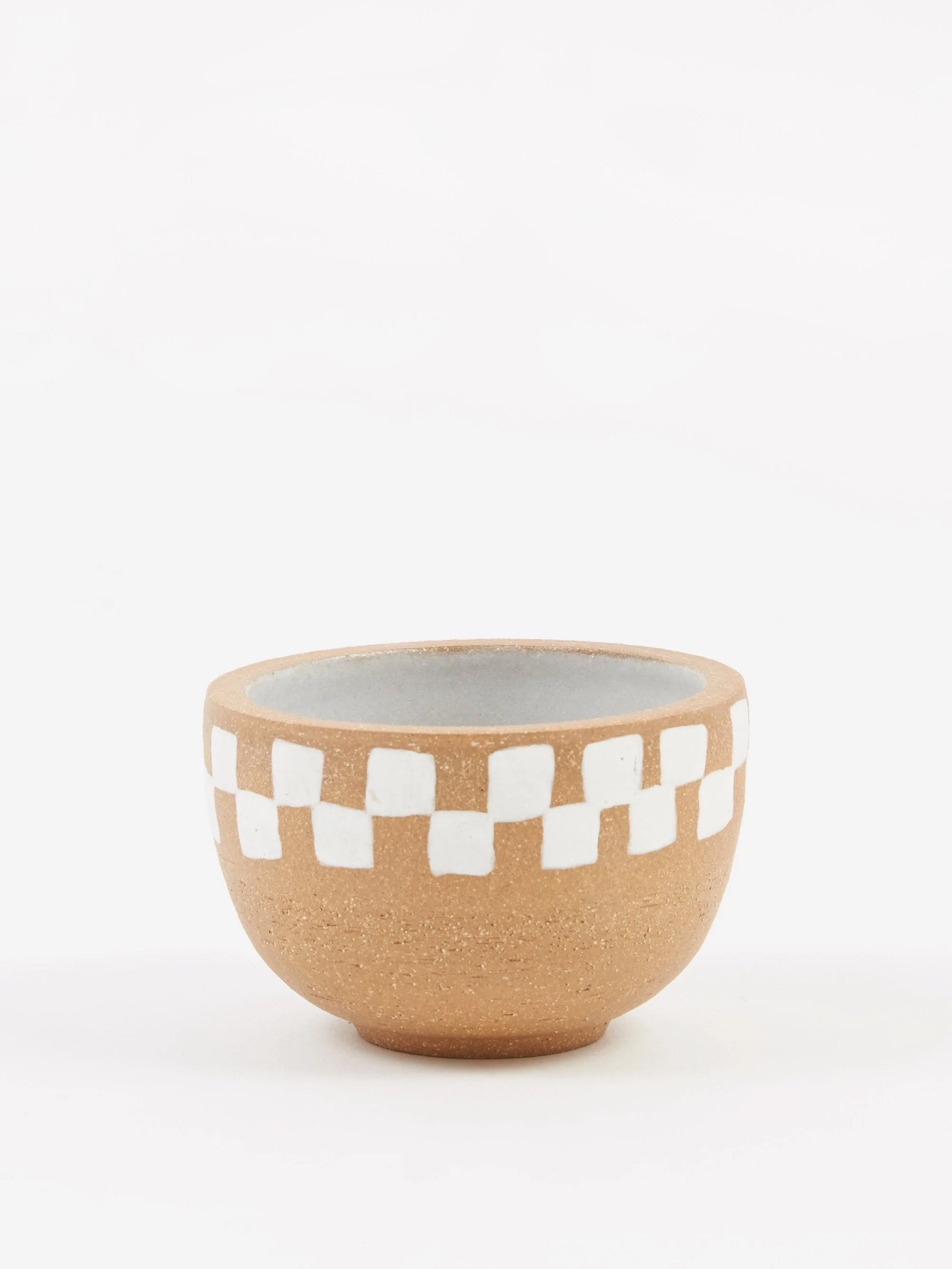 Mellow Incense Bowl Large - Light Brown Half Painted Check