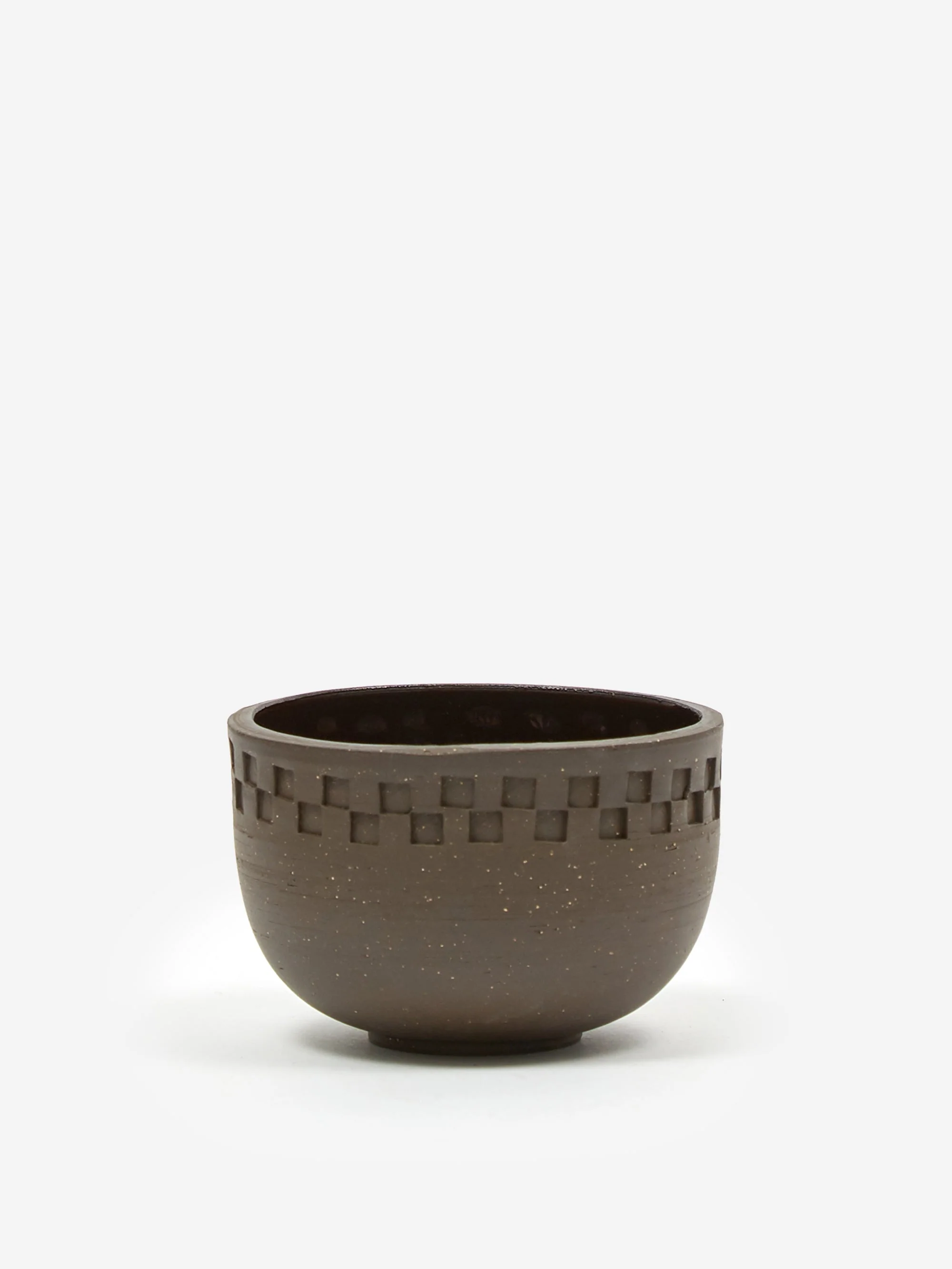 Mellow Incense Bowl Medium - Dark Brown Blind Stamped Outside - Image 2