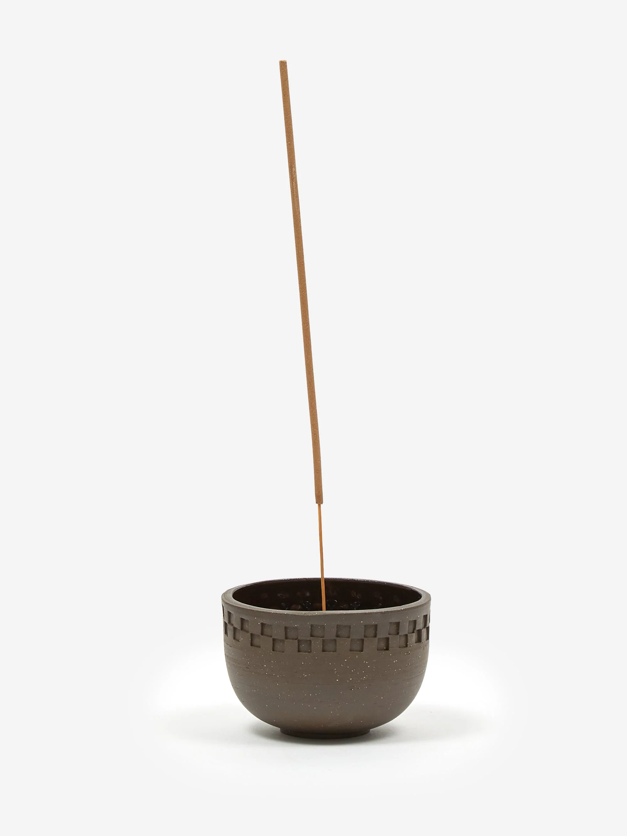 Mellow Incense Bowl Medium - Dark Brown Blind Stamped Outside - Image 5