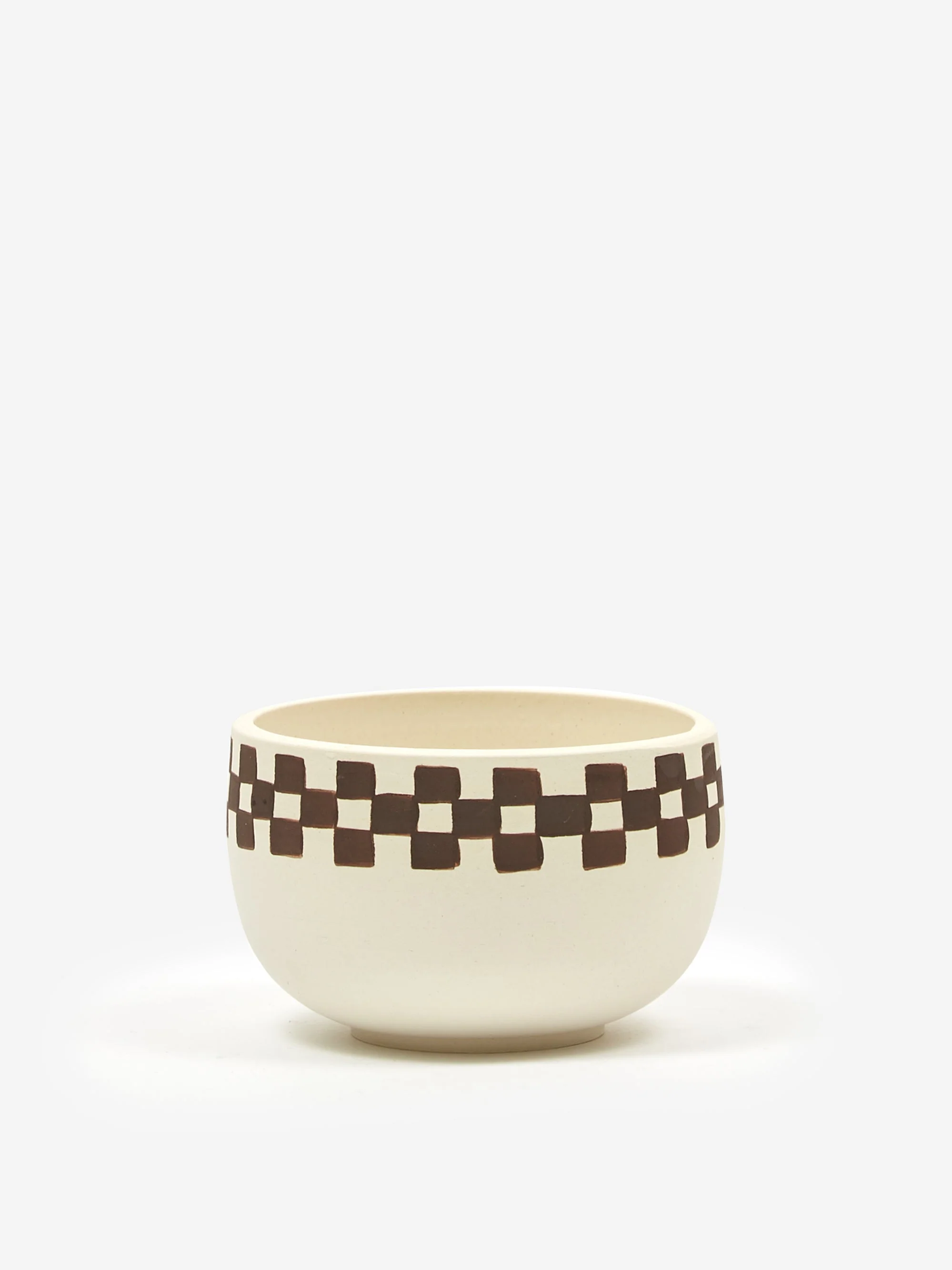 Mellow Incense Bowl Medium - Porcelain Half Check Outside